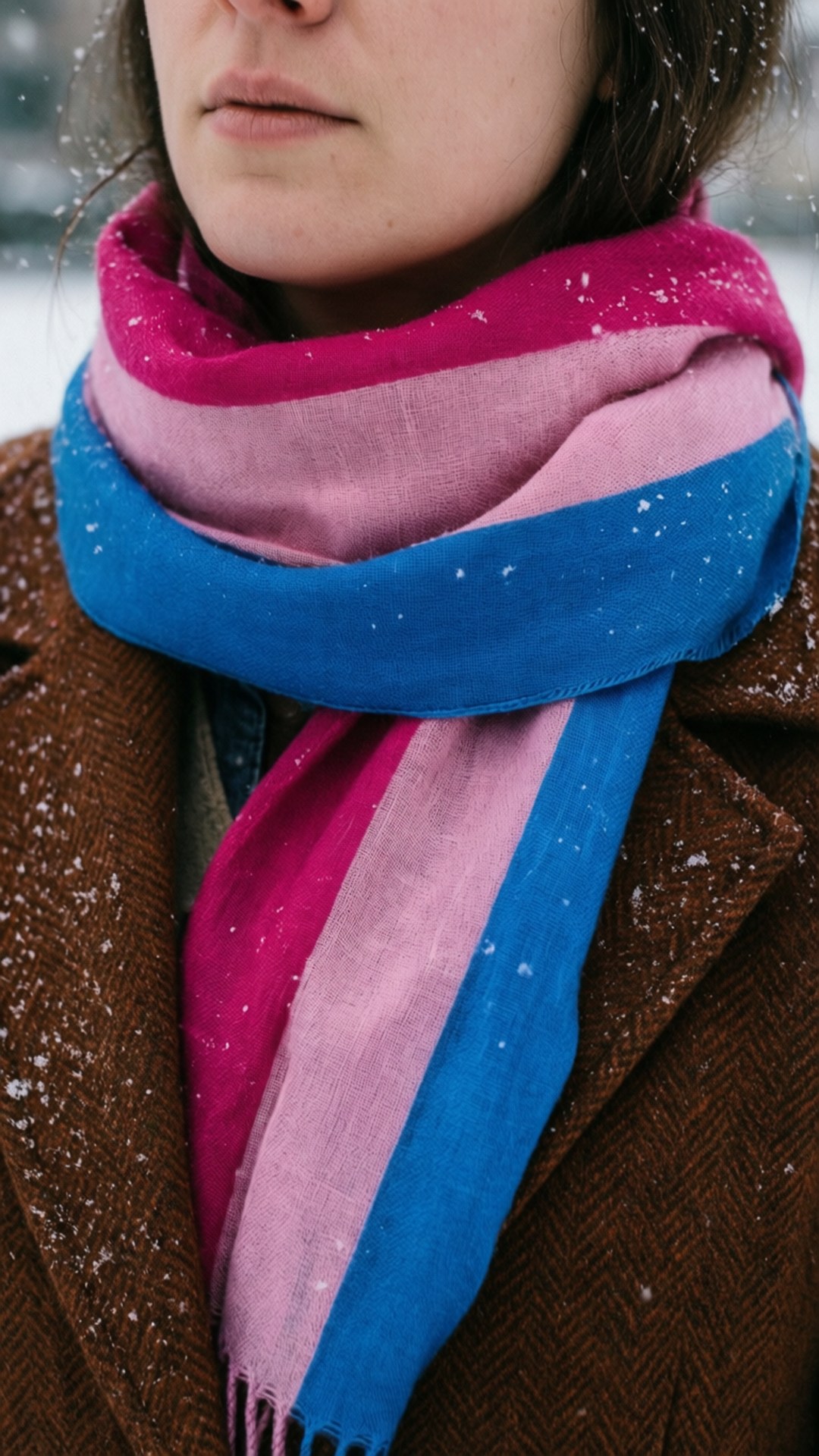 lesbian flag scarf, pink, blue, Full HD Phone Wallpaper
