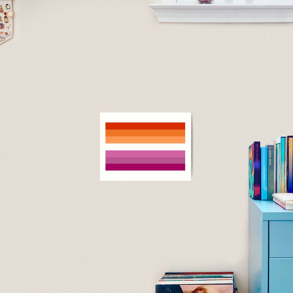 lesbian flag, orange, purple, SD Desktop Wallpaper