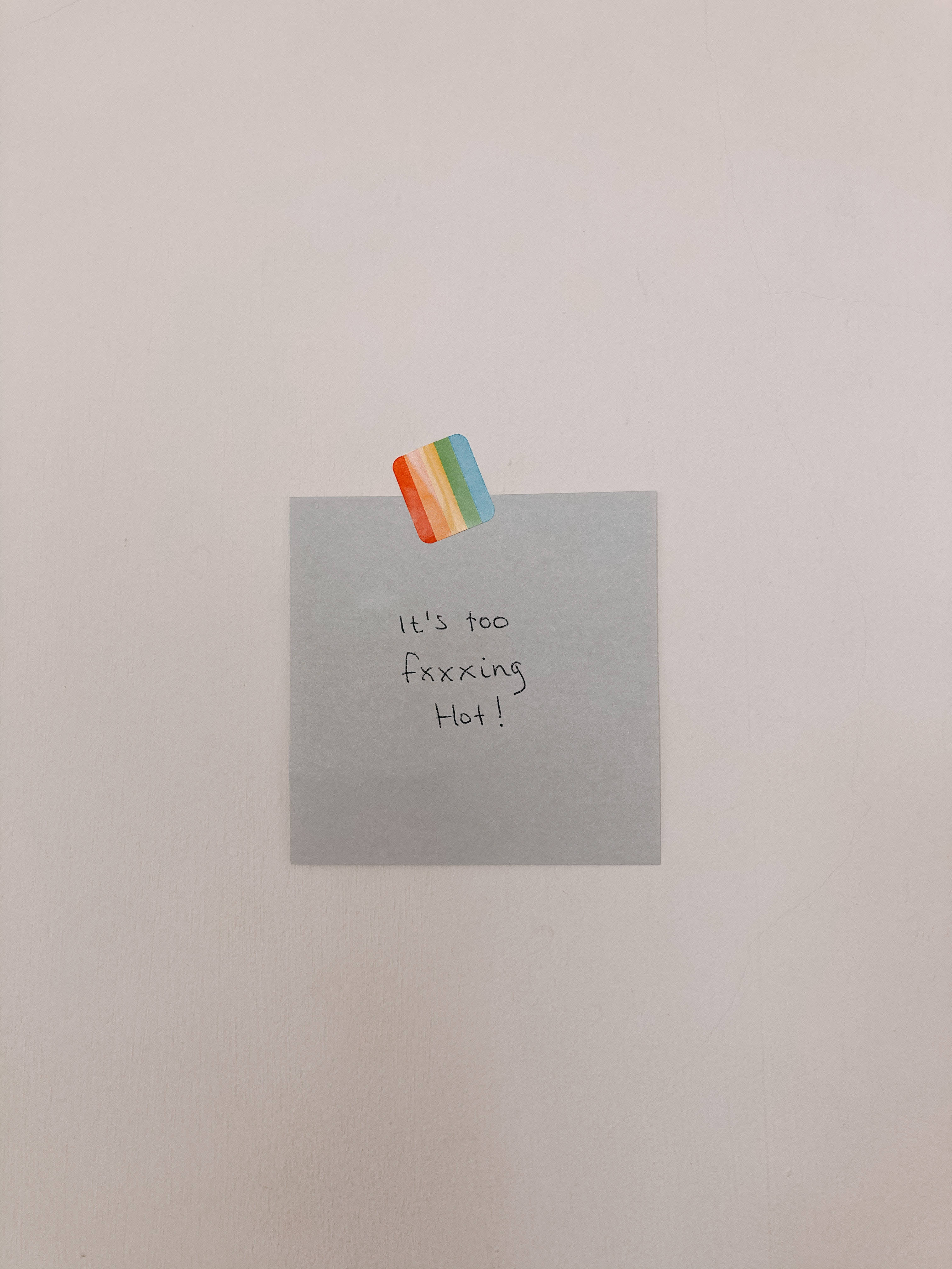 lesbian flag, rainbow clip, gray sticky note, 4K Phone Wallpaper
