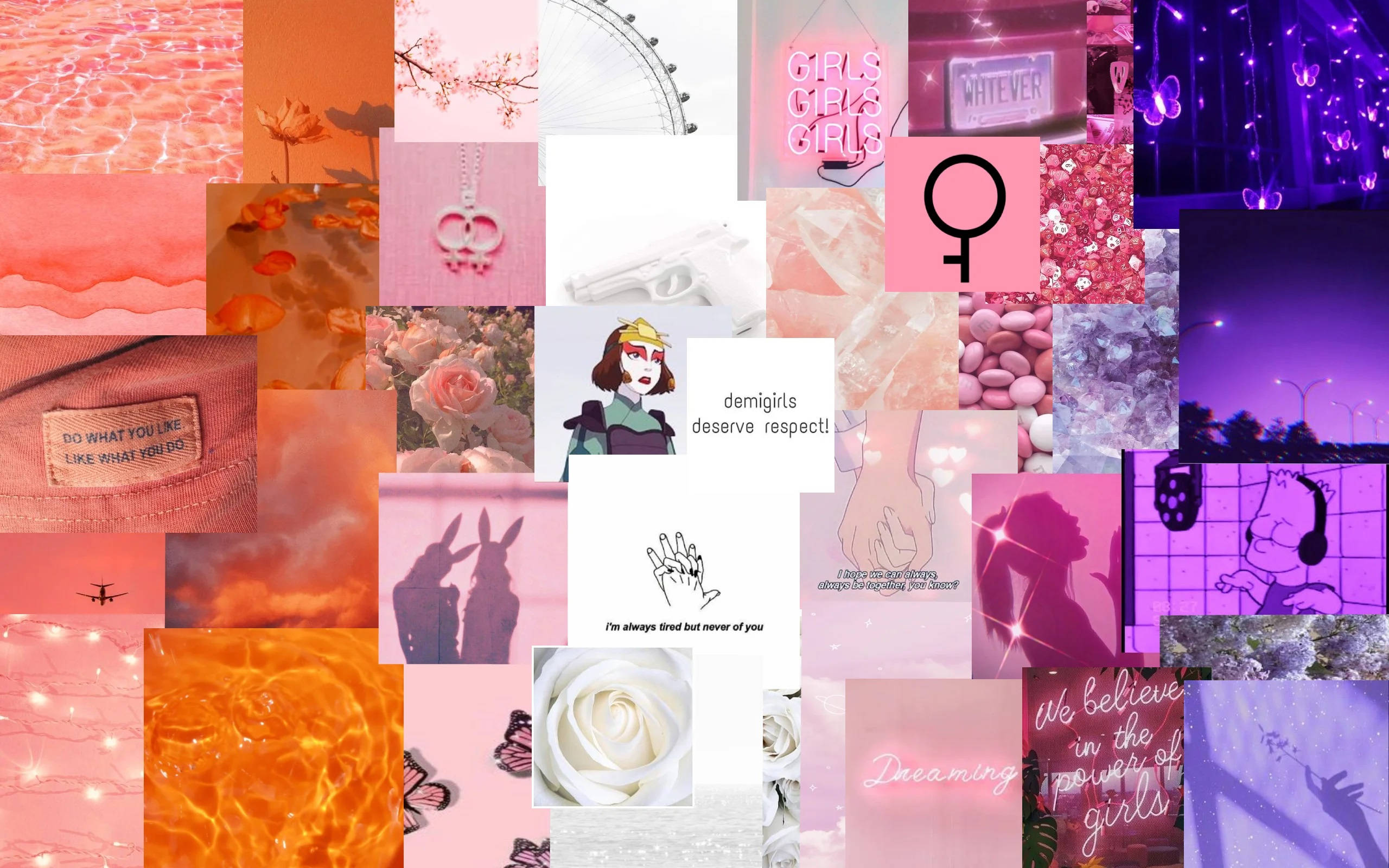vibrant pink and purple, girl empowerment quotes, flowers, 2K Desktop Wallpaper