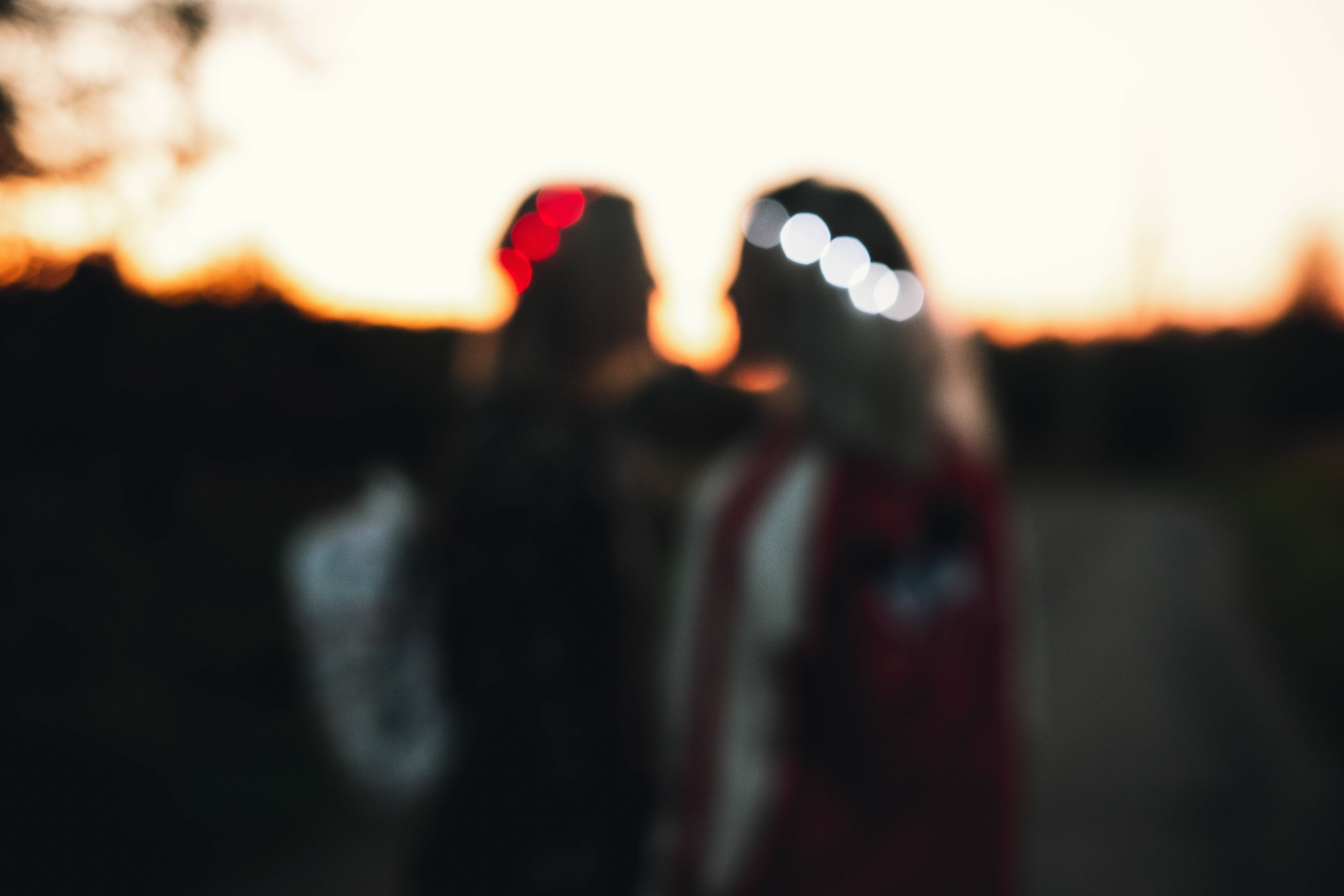 Lesbian Community, sunset, warm orange sky, 5K Desktop Wallpaper