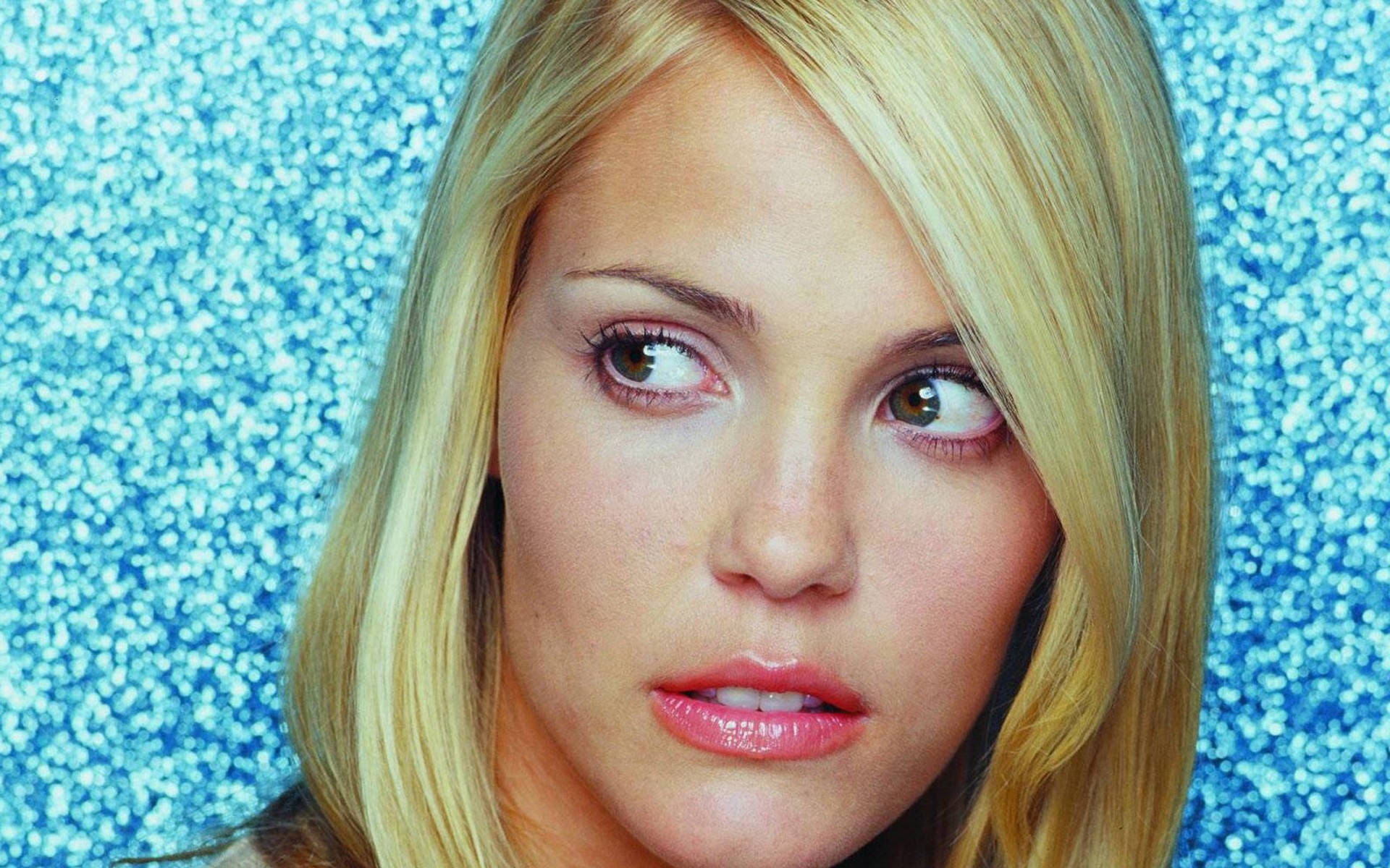 Leslie Bibb, blonde, side look, Full HD Desktop Wallpaper