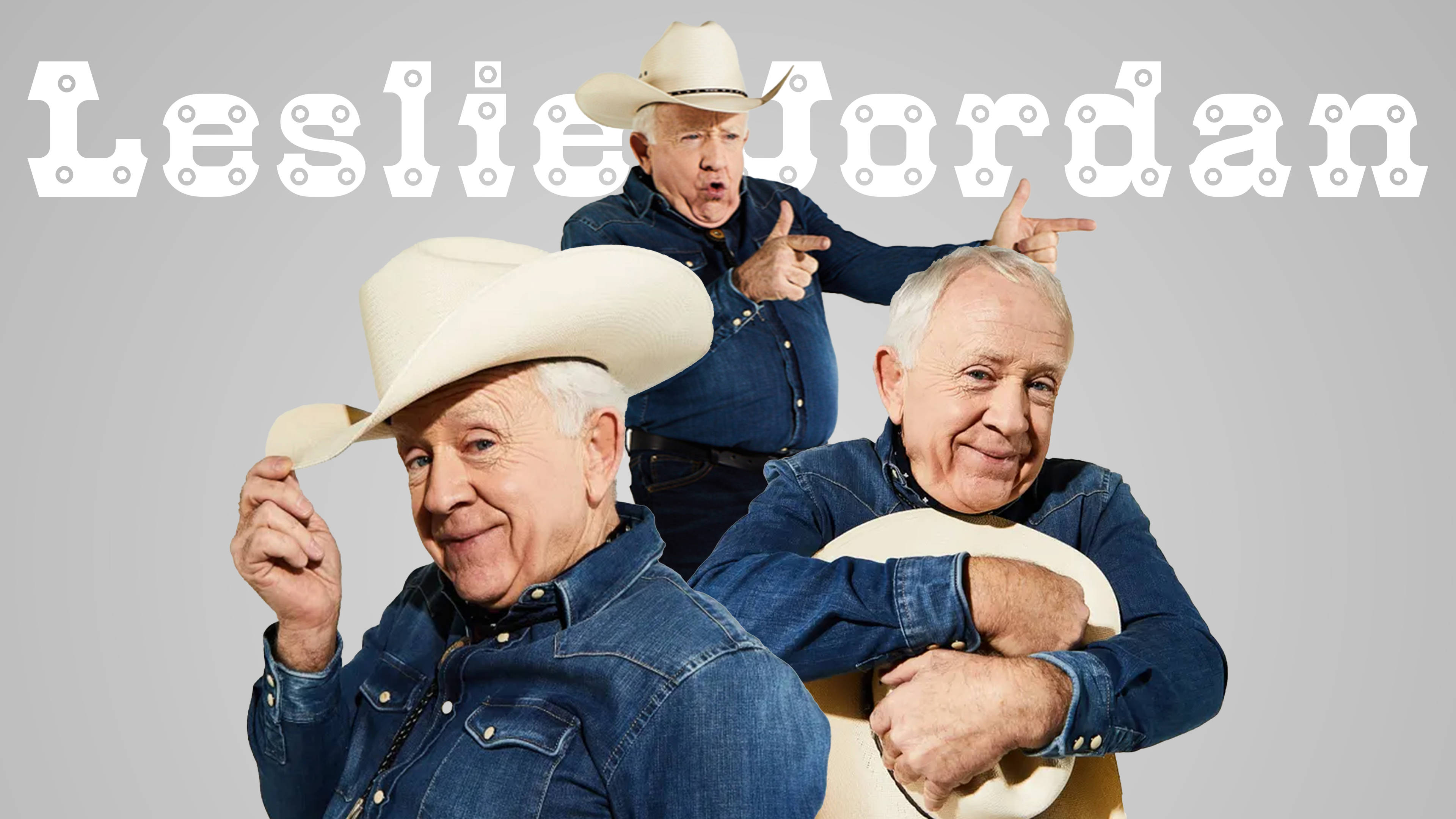 Leslie Jordan, cowboy hats, denim, 4K Desktop Wallpaper