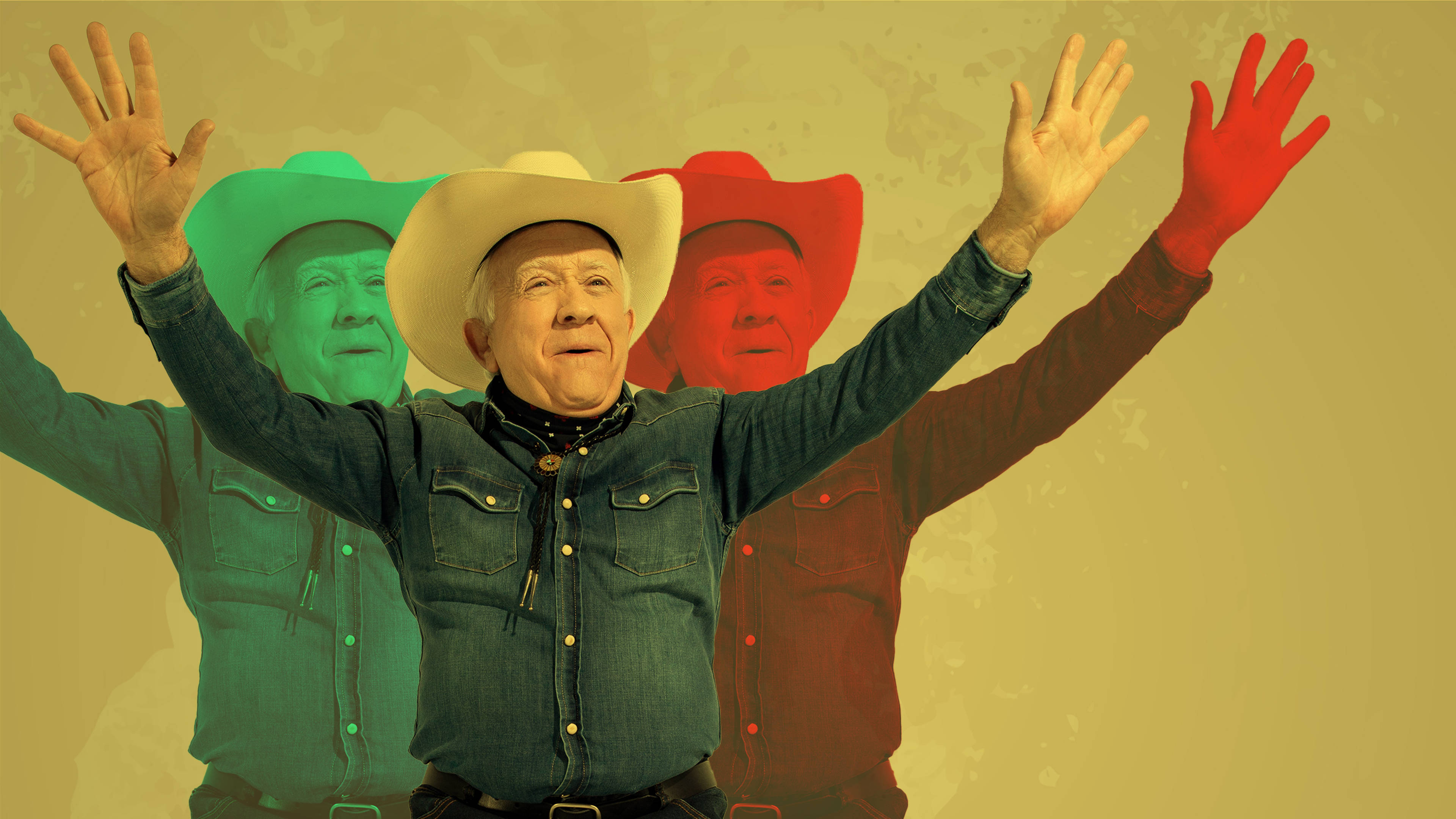 Leslie Jordan, cowboy hat, denim shirt, 4K Desktop Wallpaper