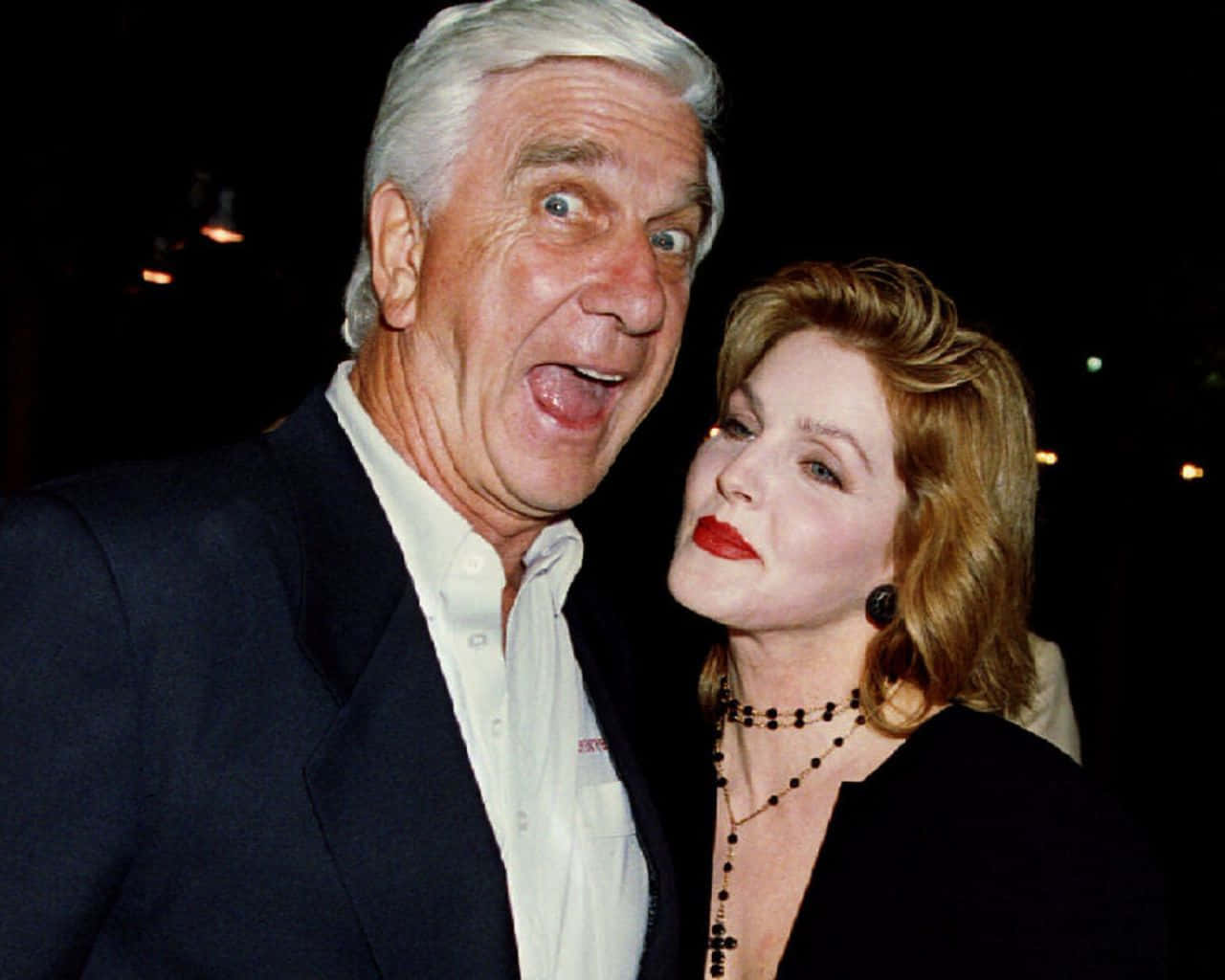 Leslie Nielsen, white hair, blonde hair, HD Desktop Wallpaper