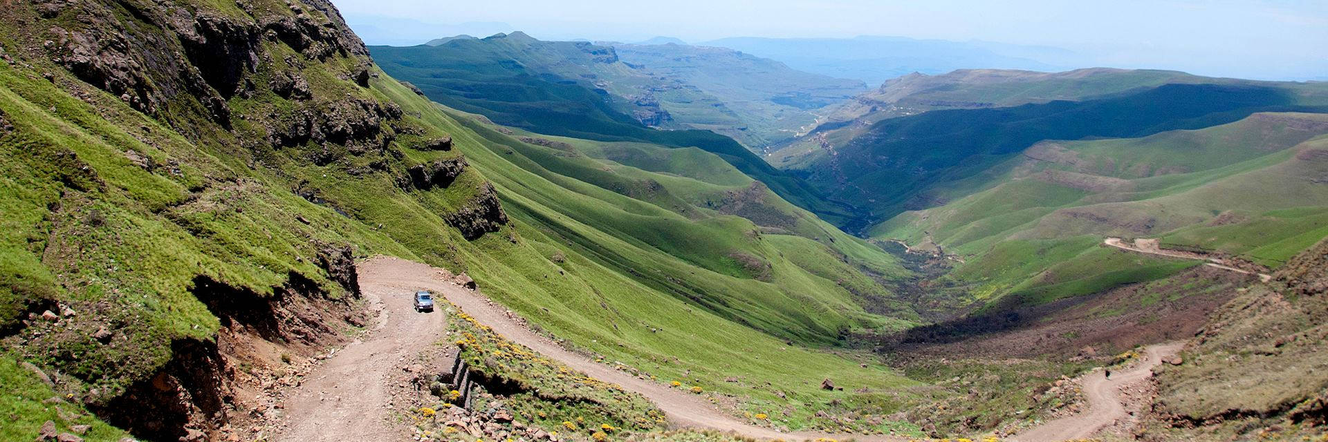 Lesotho, dirt road, winding dirt road, Full HD Desktop Wallpaper