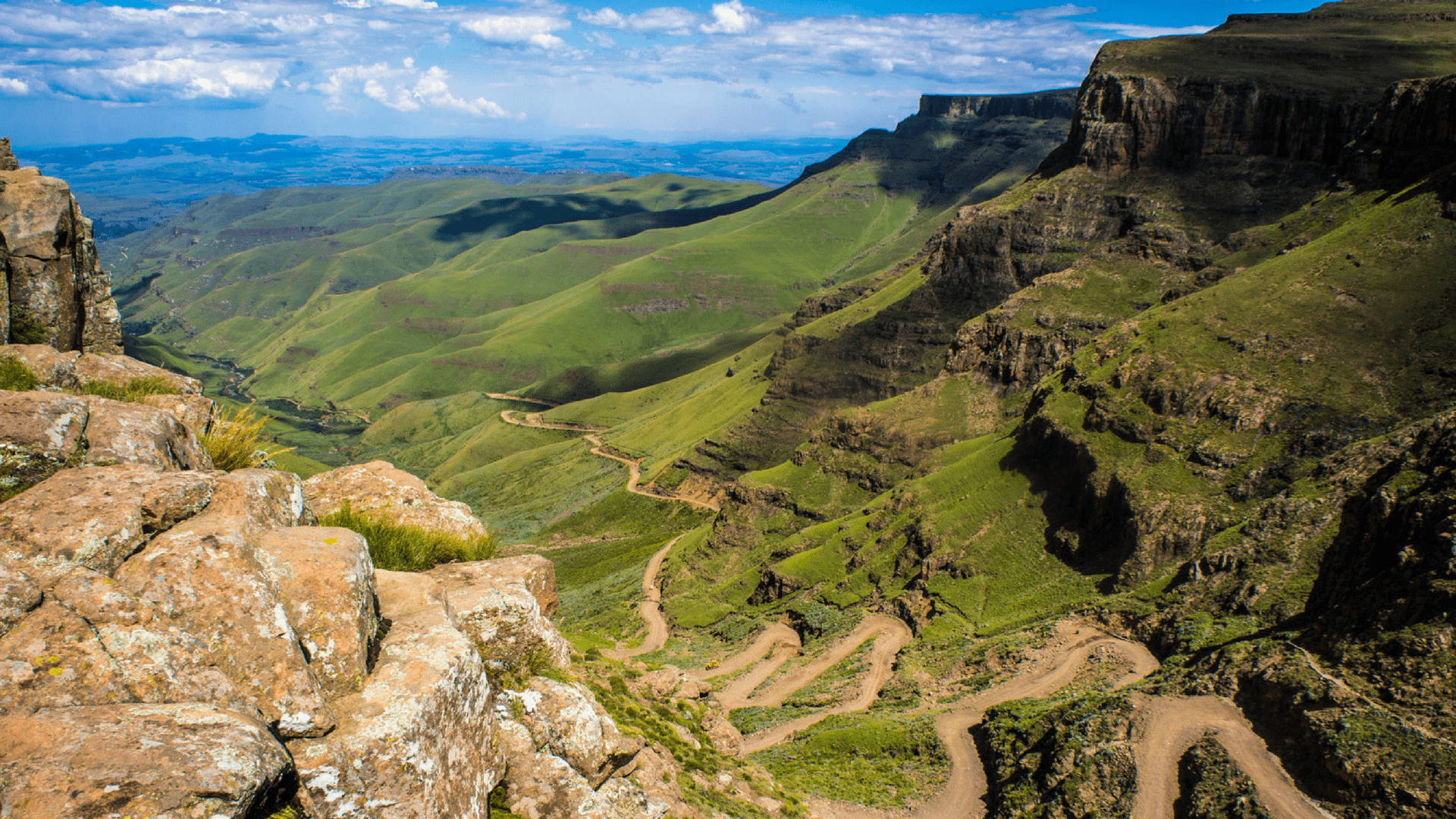 Lesotho, canyon, mountains, Full HD Desktop Wallpaper