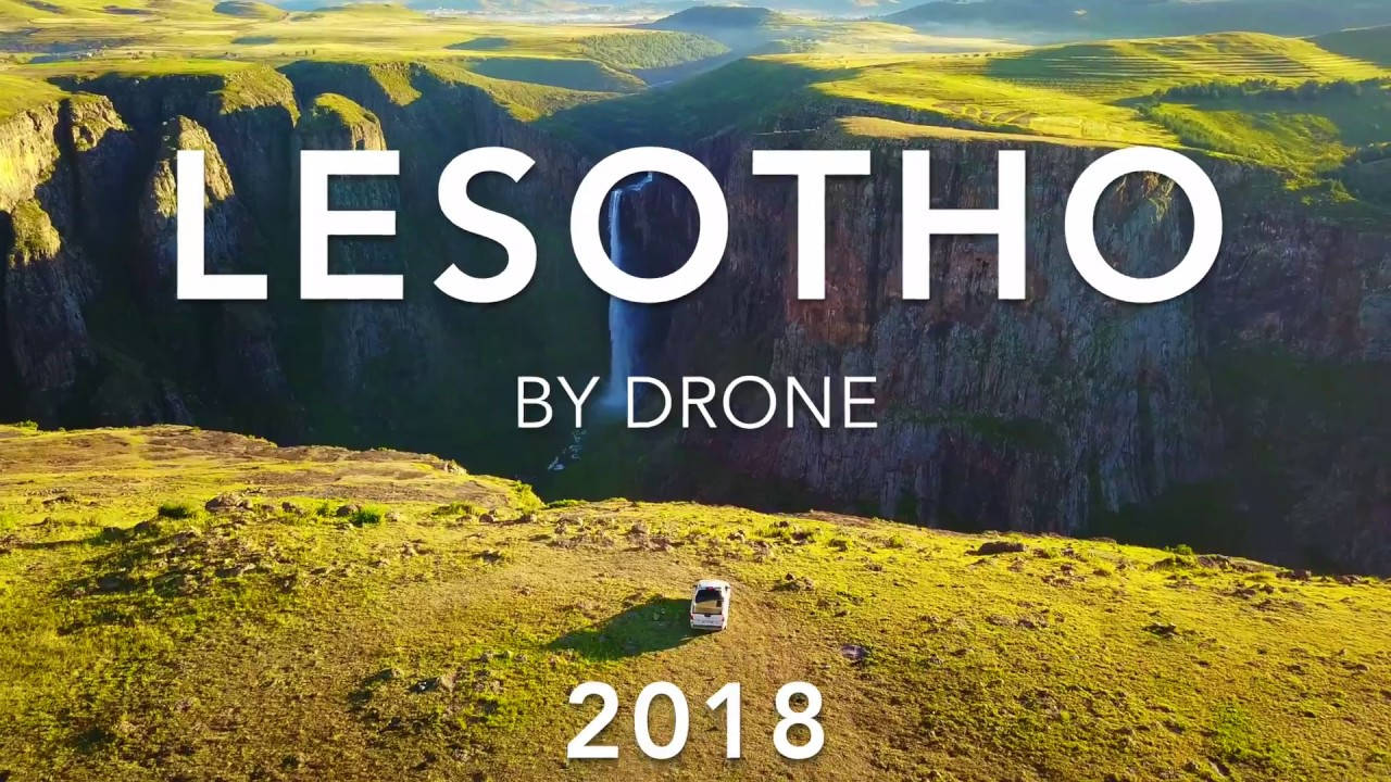 Lesotho, white car, grassy cliff, HD Desktop Wallpaper