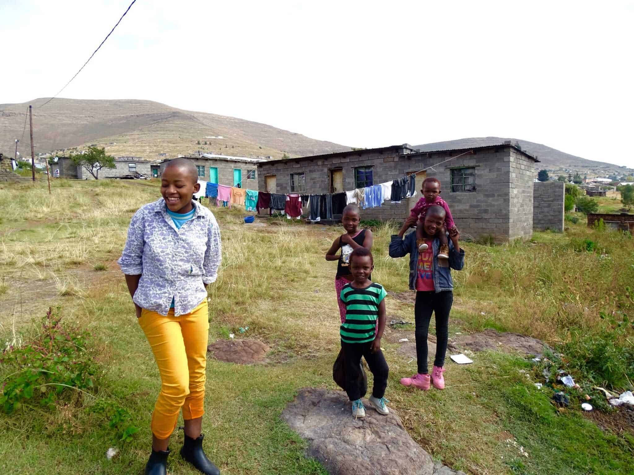 Lesotho, kids, rural village, Full HD Desktop Wallpaper
