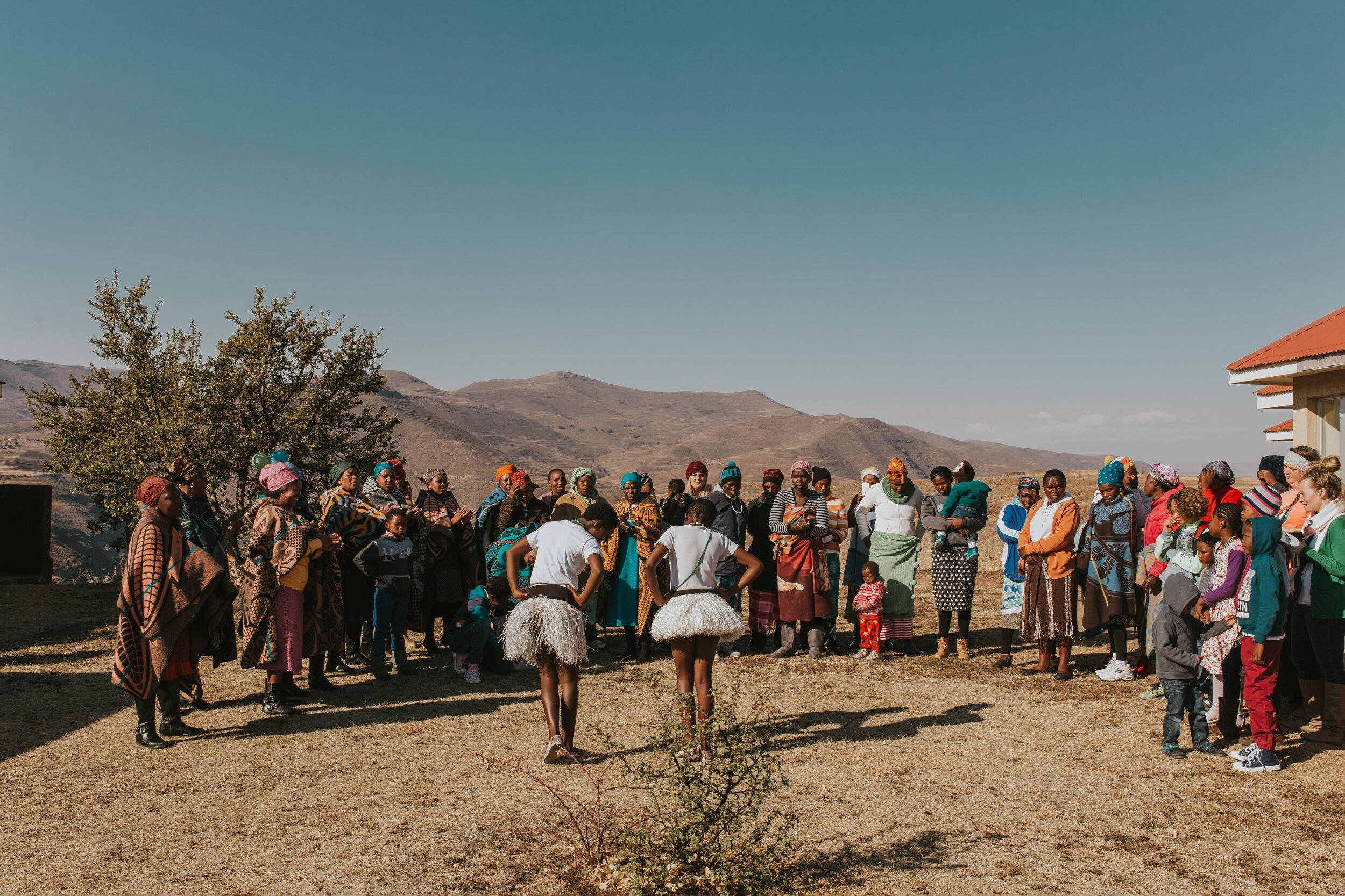 Lesotho, girls, dancing, Full HD Desktop Wallpaper