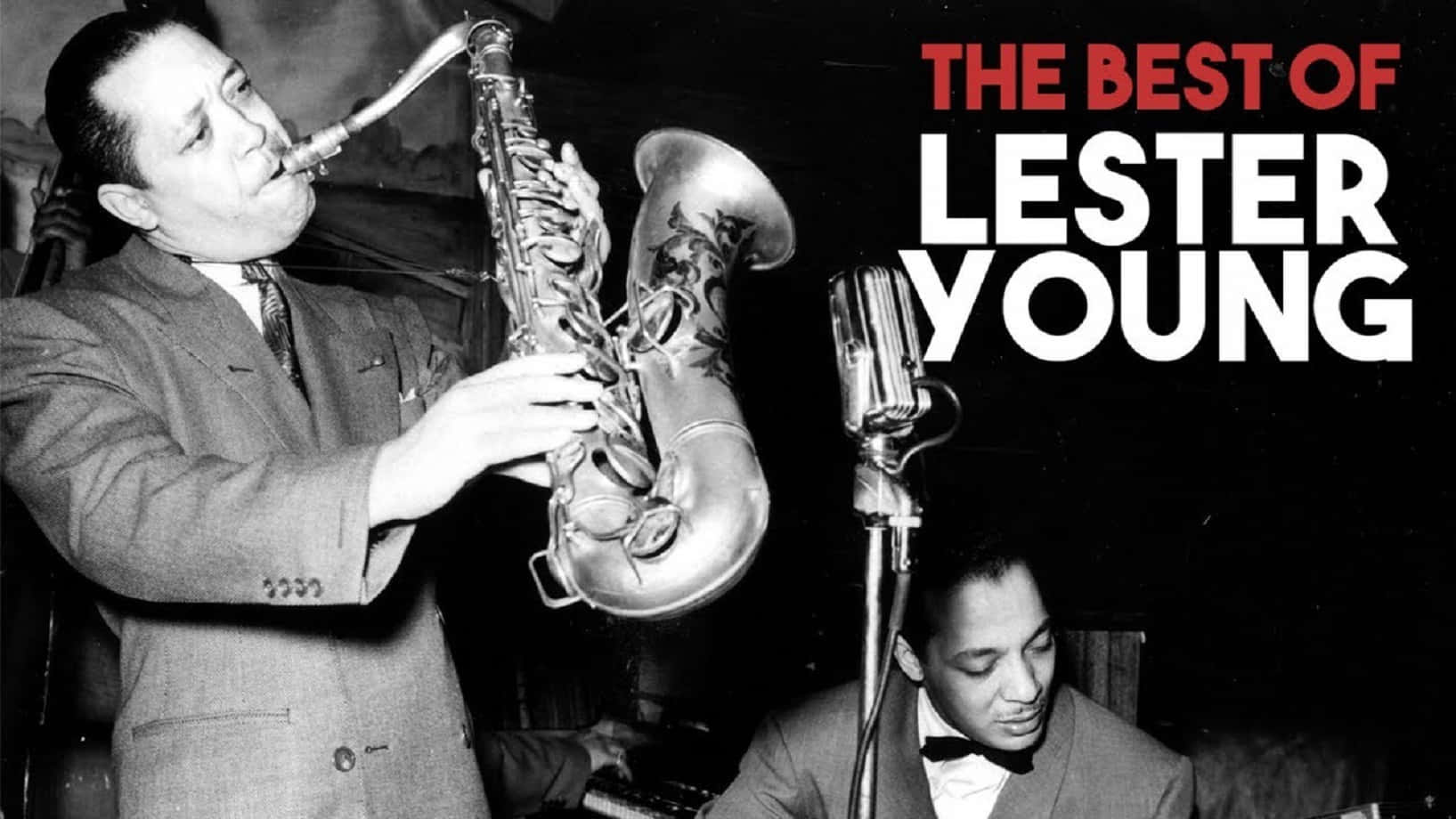 Lester Young, jazz saxophonist, black and white photo, HD Desktop Wallpaper