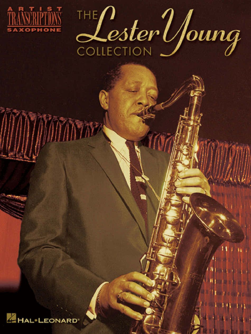 Lester Young, tenor saxophone, velvet curtain, SD Phone Wallpaper
