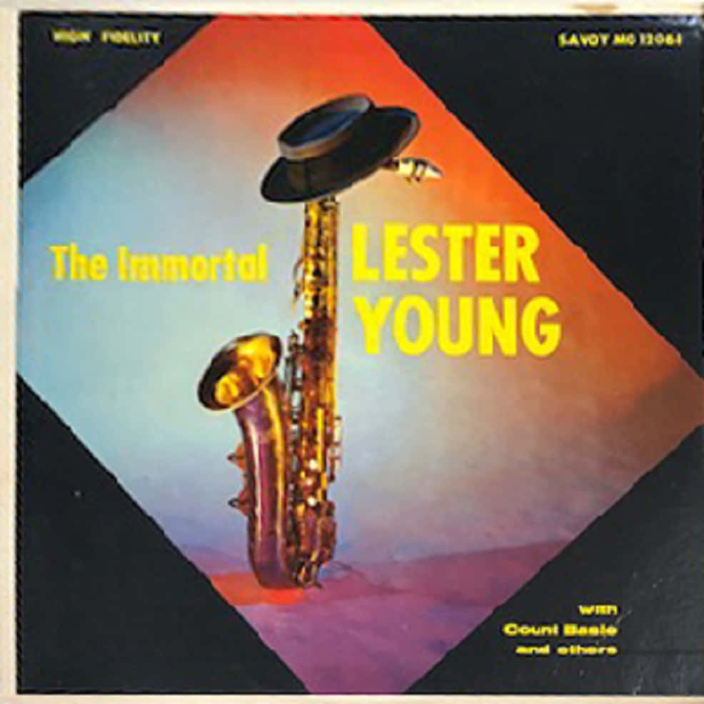 Lester Young, blue lester audio cd, golden saxophone, SD Desktop Wallpaper