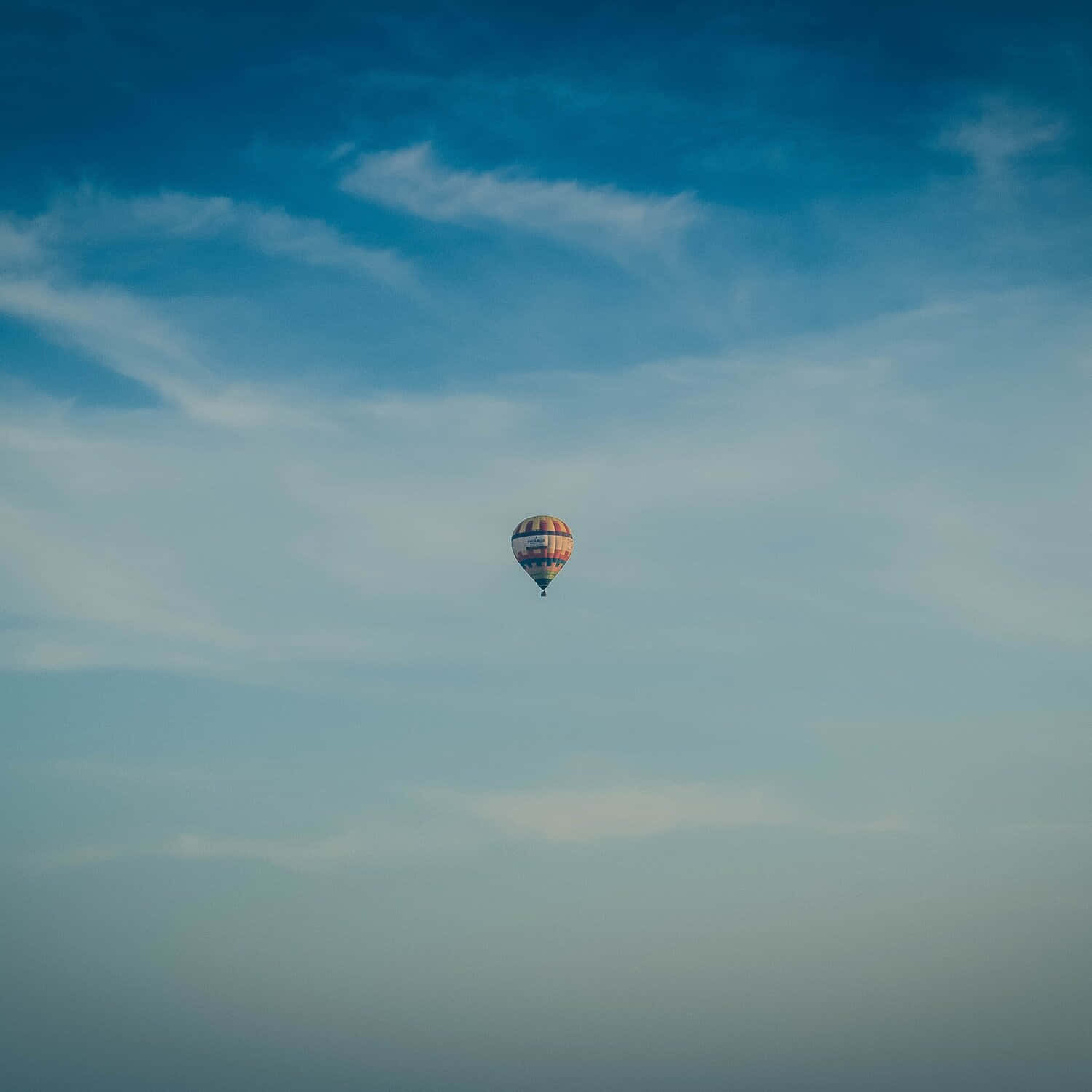 Let Go, Air Balloon, vast blue sky, HD Desktop Wallpaper