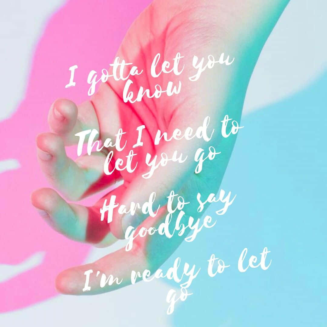 Let Go, pink and teal gradient, soft pastel background, SD Desktop Wallpaper