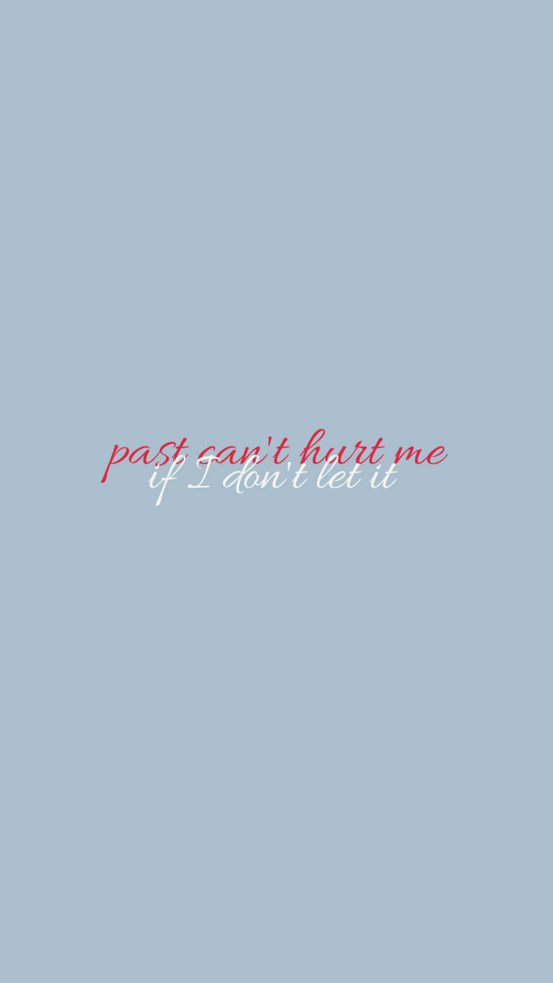 Let Go, pastel blue, red, Full HD Phone Wallpaper