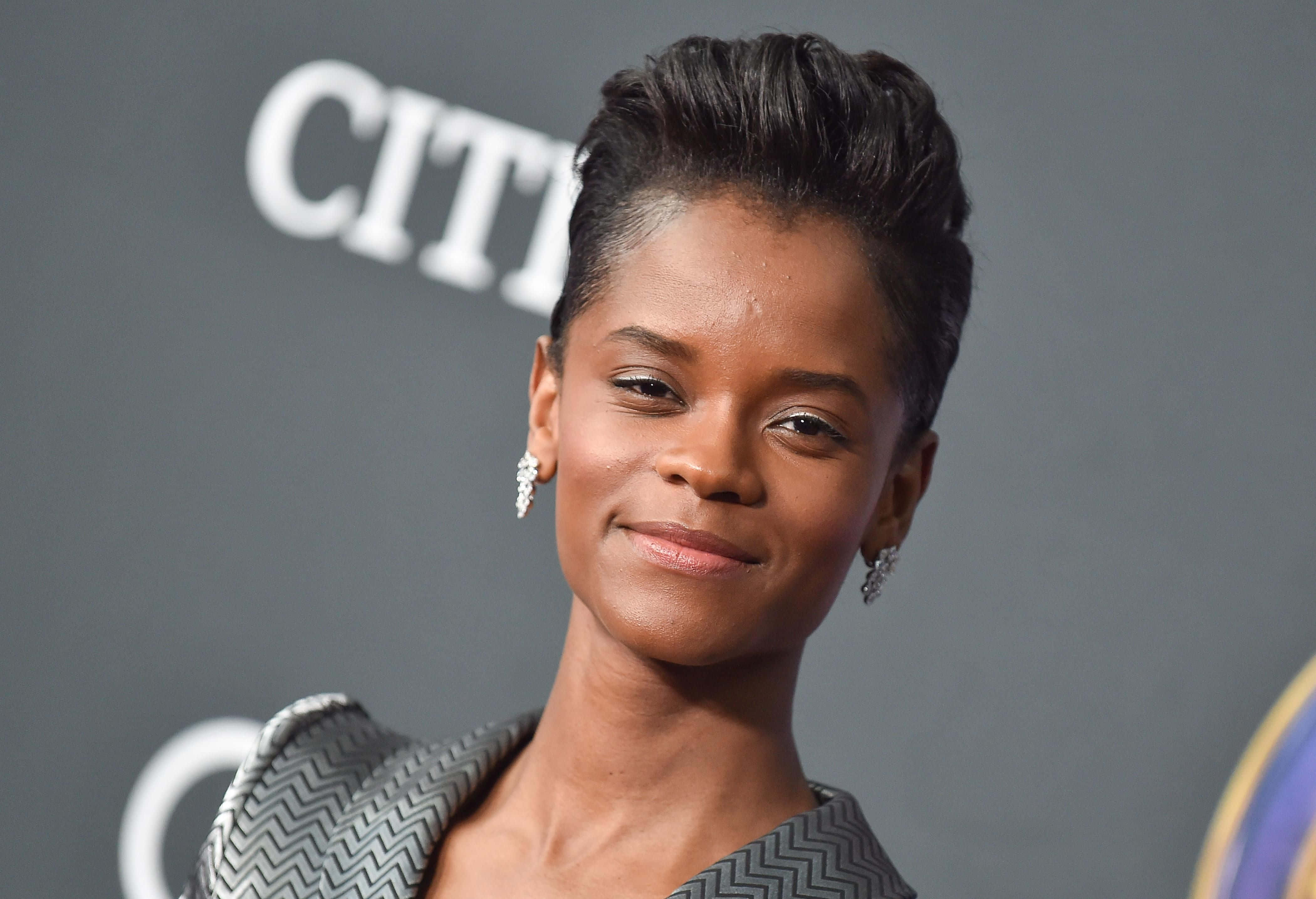 Letitia Wright, elegant event, diamond earrings, 4K Desktop Wallpaper