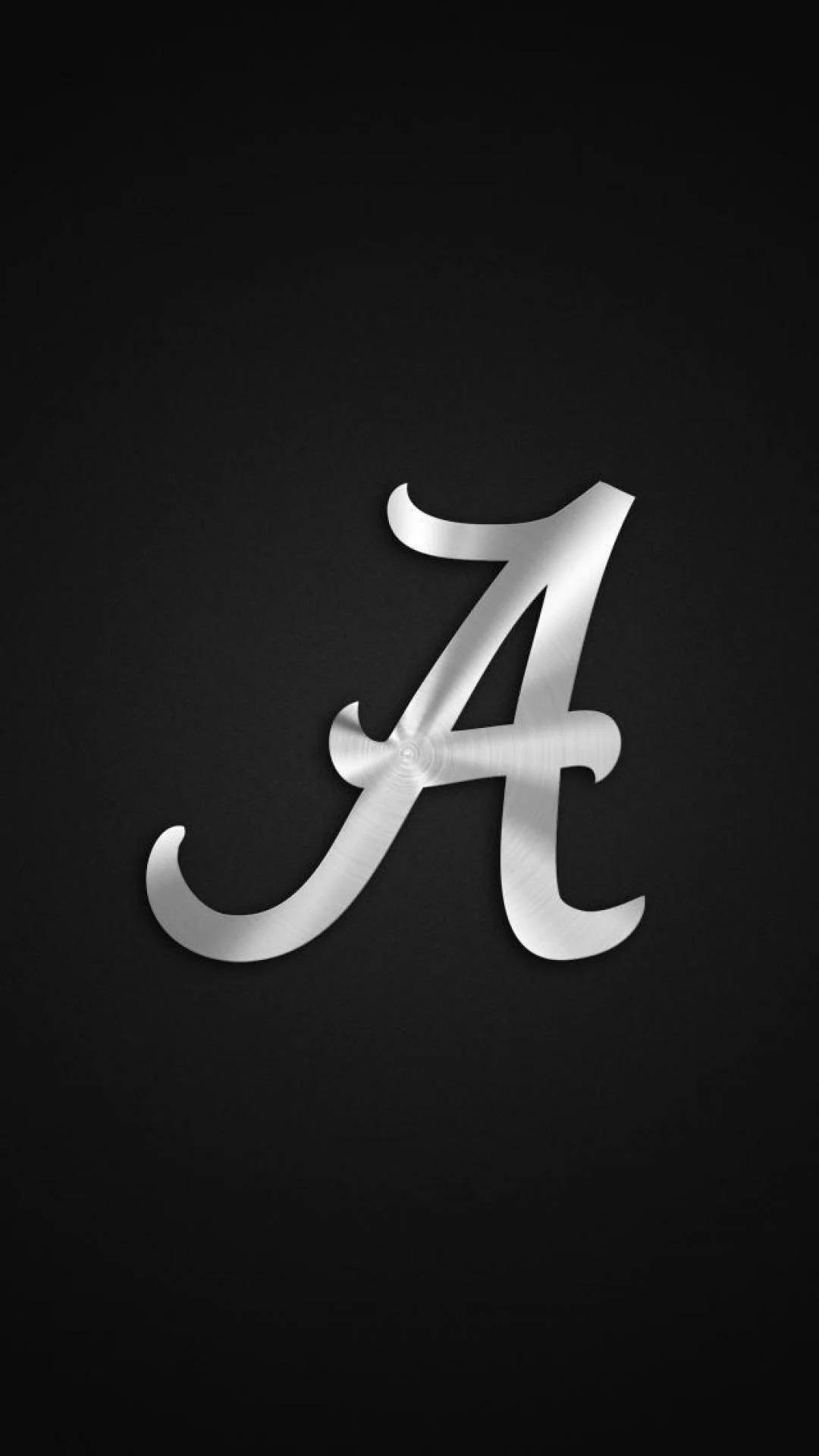 silver capital alphabet letter a, brushed metal texture, solid black background, Full HD Phone Wallpaper