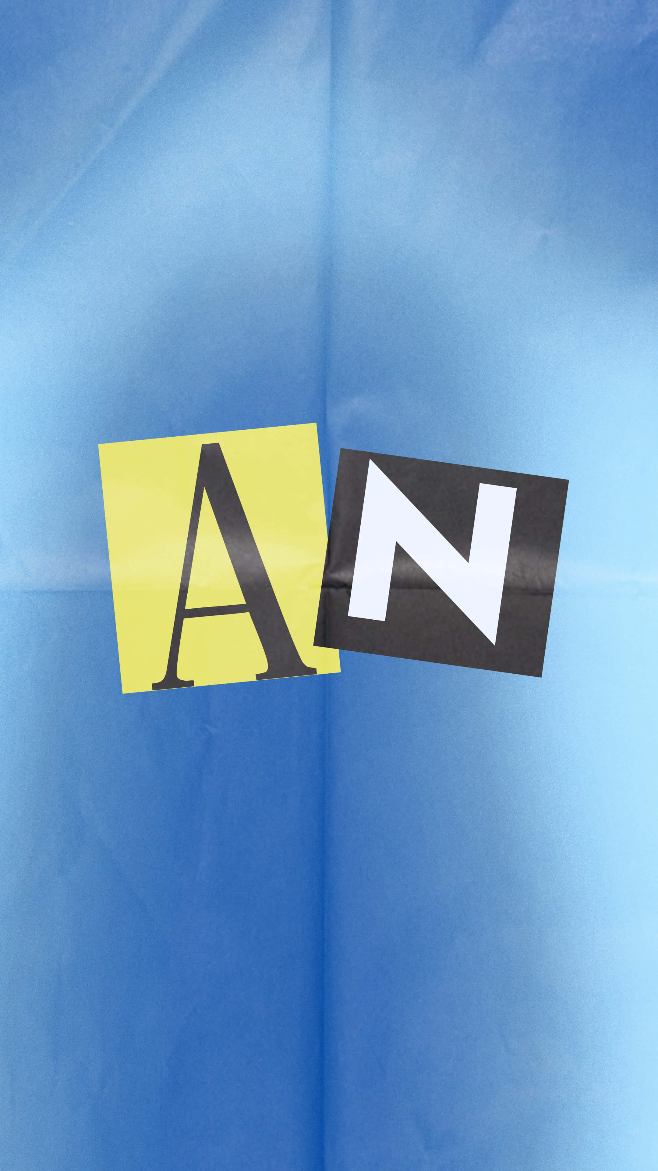 A, N, yellow and black squares, 4K Phone Wallpaper