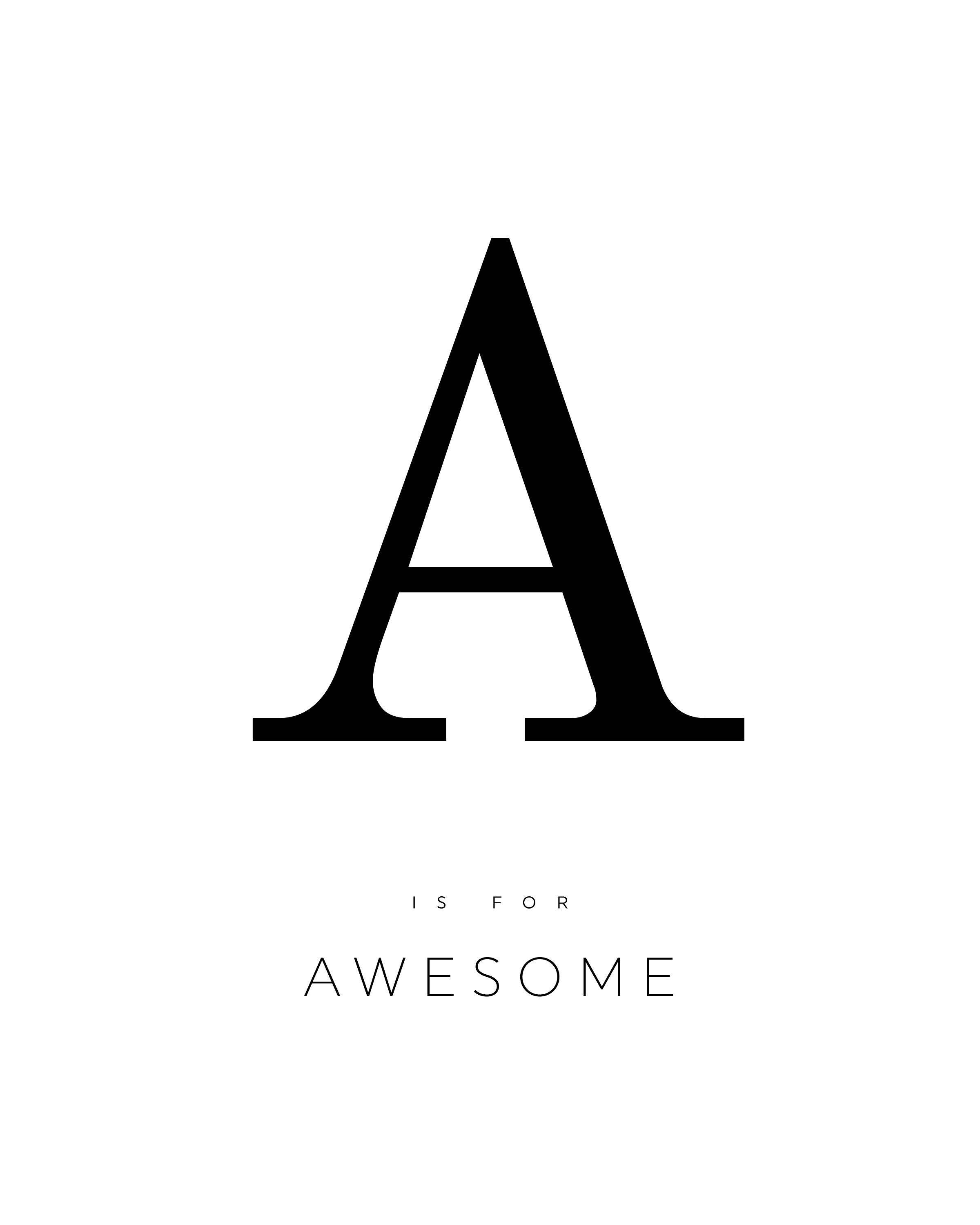 Capital Alphabet Letter A, black, white background, 2K Phone Wallpaper