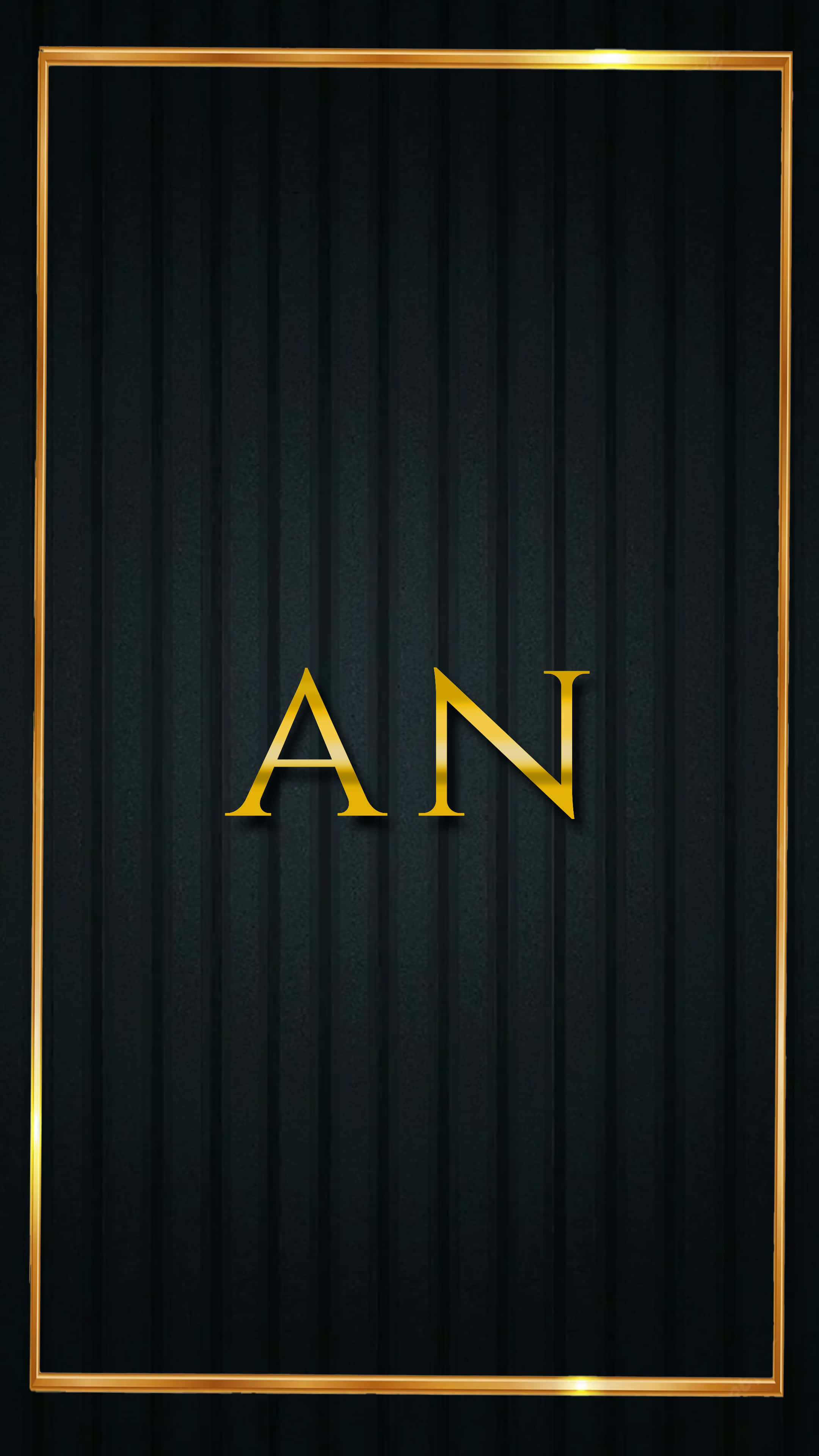 AN, gold embellishment, black textured backdrop, 4K Phone Wallpaper