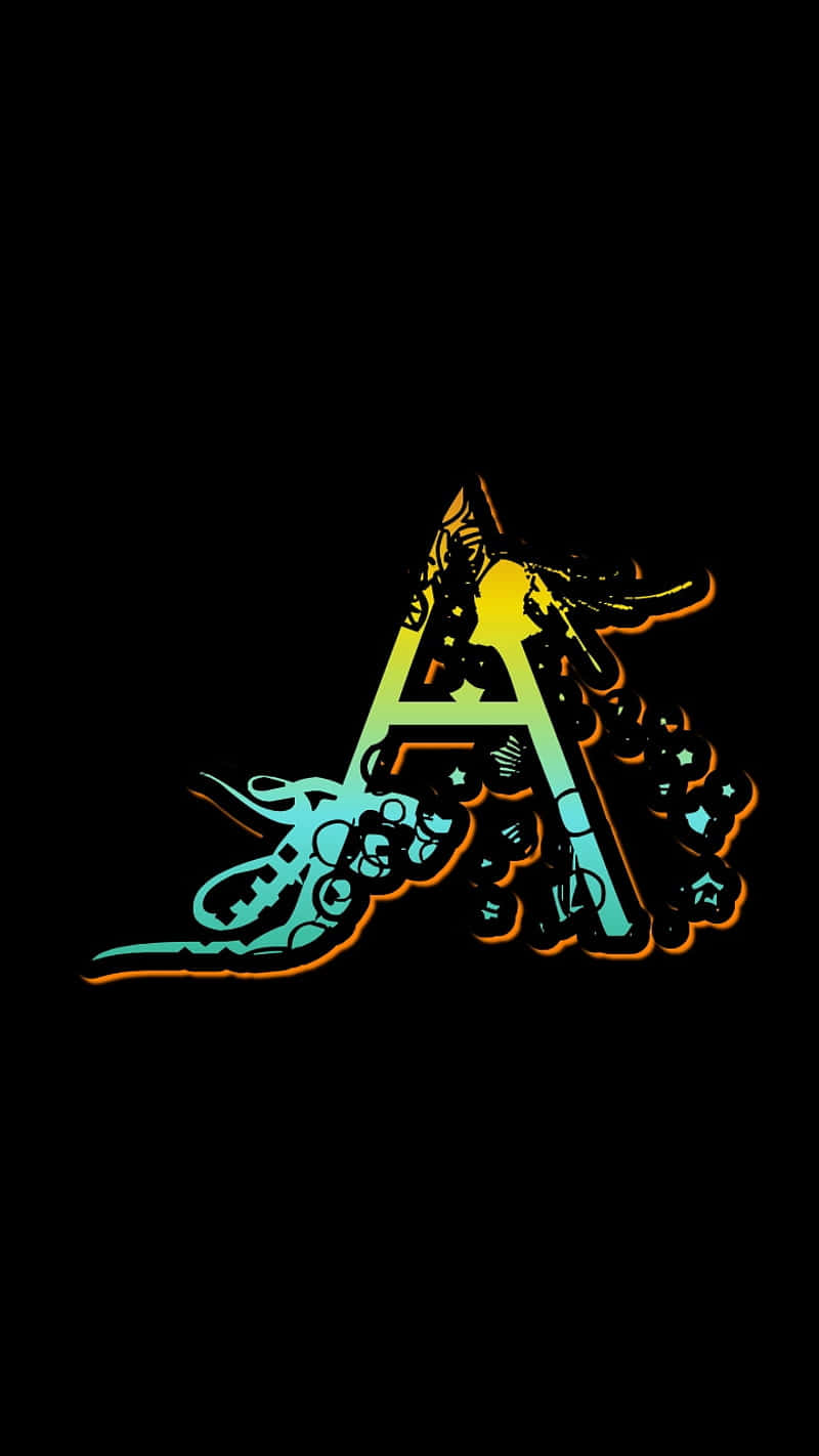 neon gradient, graffiti elements, black background, HD Phone Wallpaper
