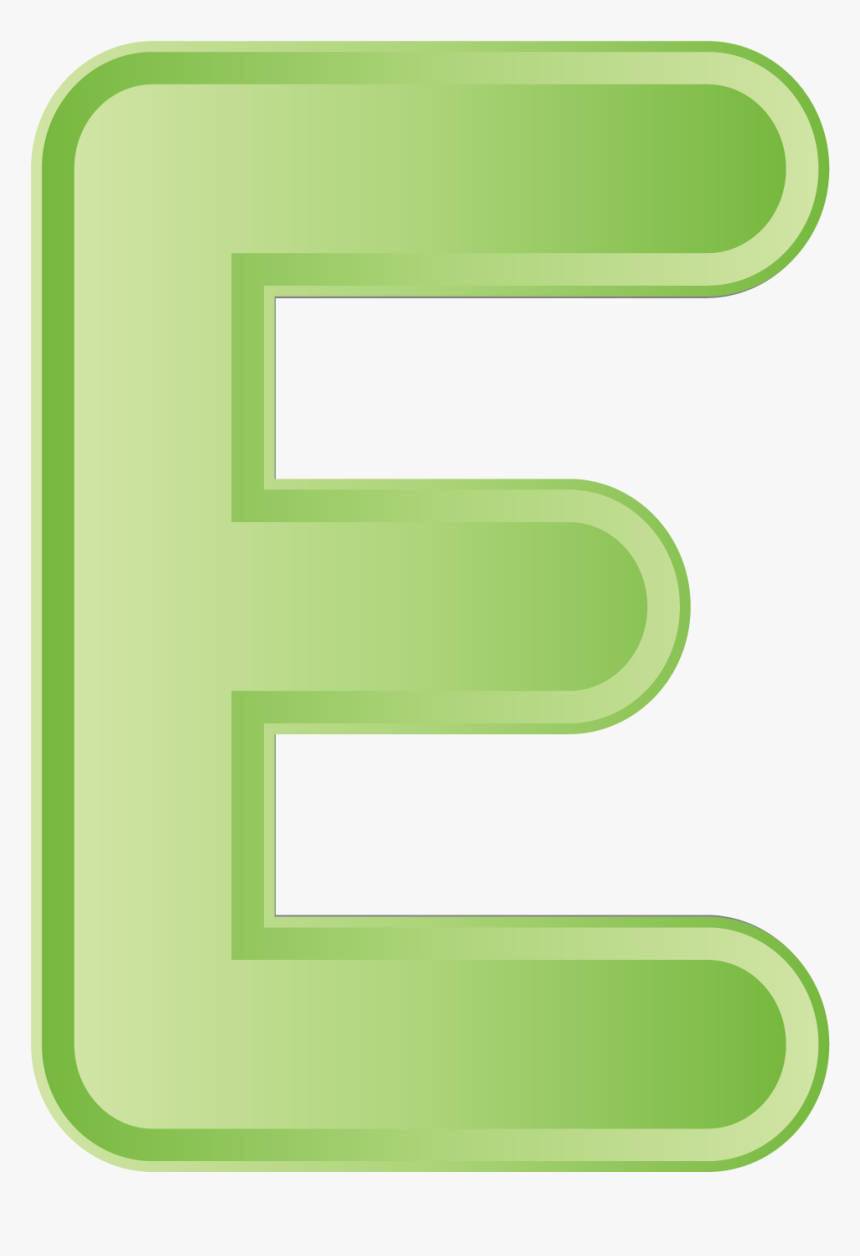 sage green, letter E, rounded edges, SD Phone Wallpaper