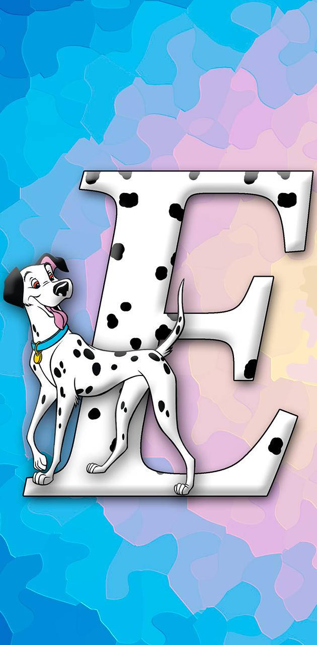 Dalmatian dog, letter E, vibrant blue, HD Phone Wallpaper