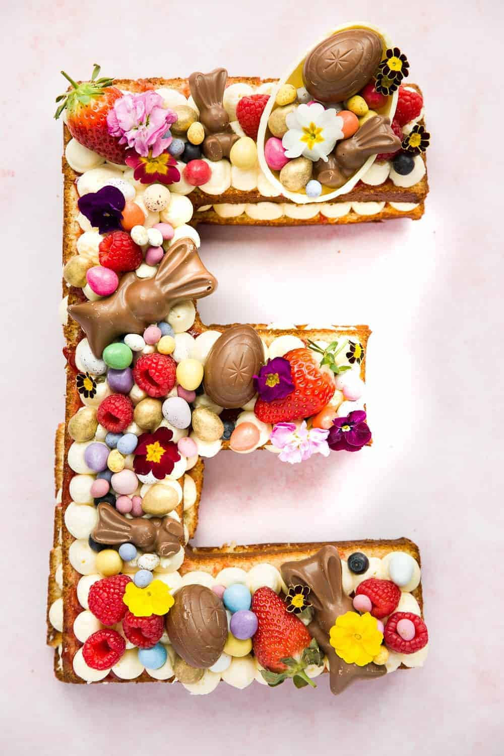 Letter E, cake, strawberries, HD Phone Wallpaper