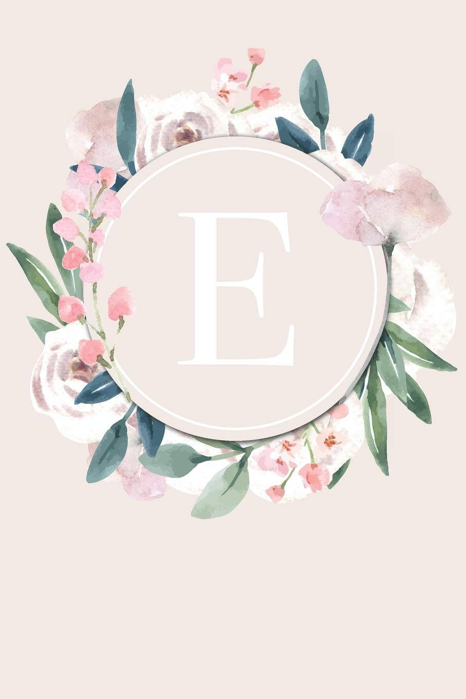 Letter E, floral wreath, soft pinks, HD Phone Wallpaper