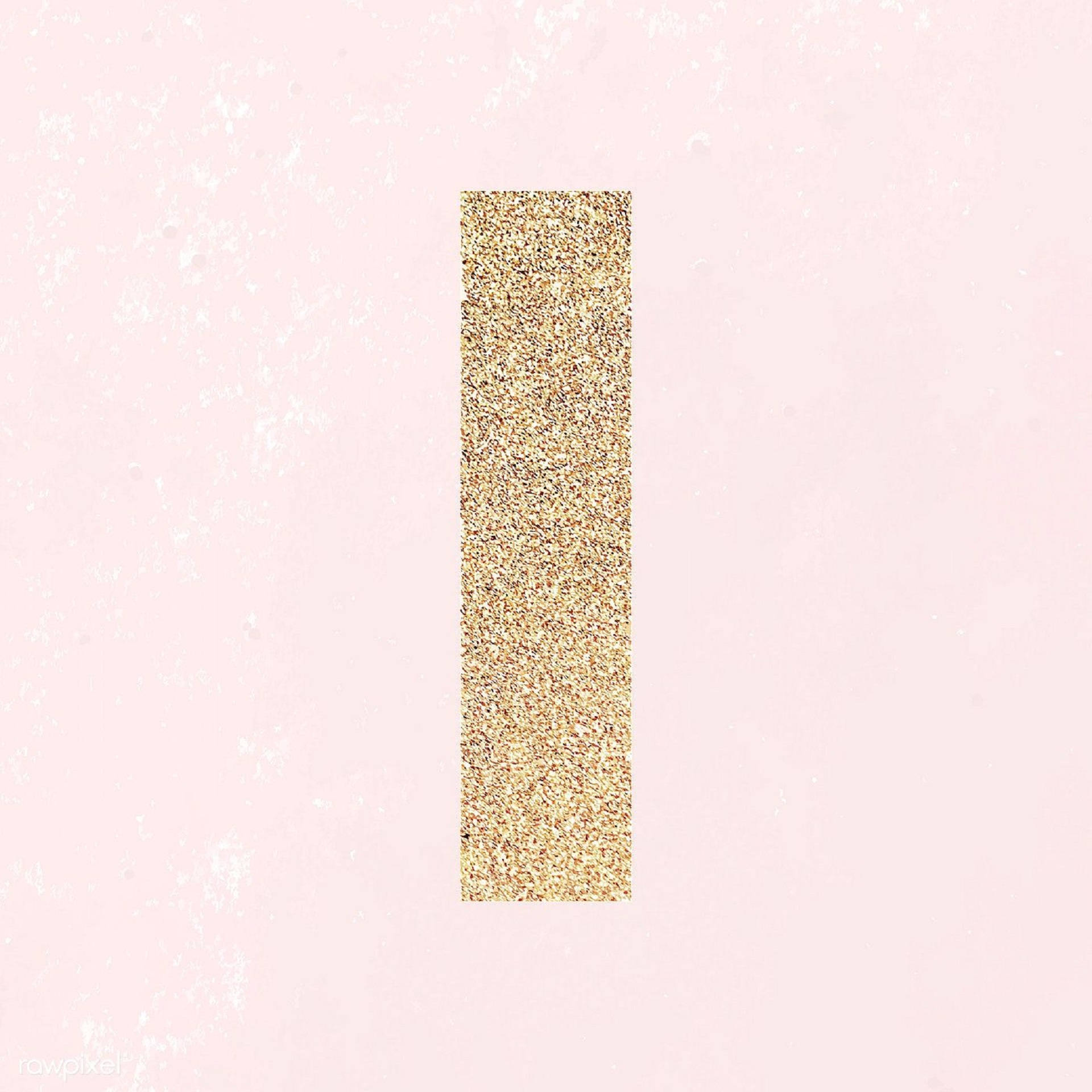 glittery gold, letter i, soft pink, Full HD Desktop Wallpaper