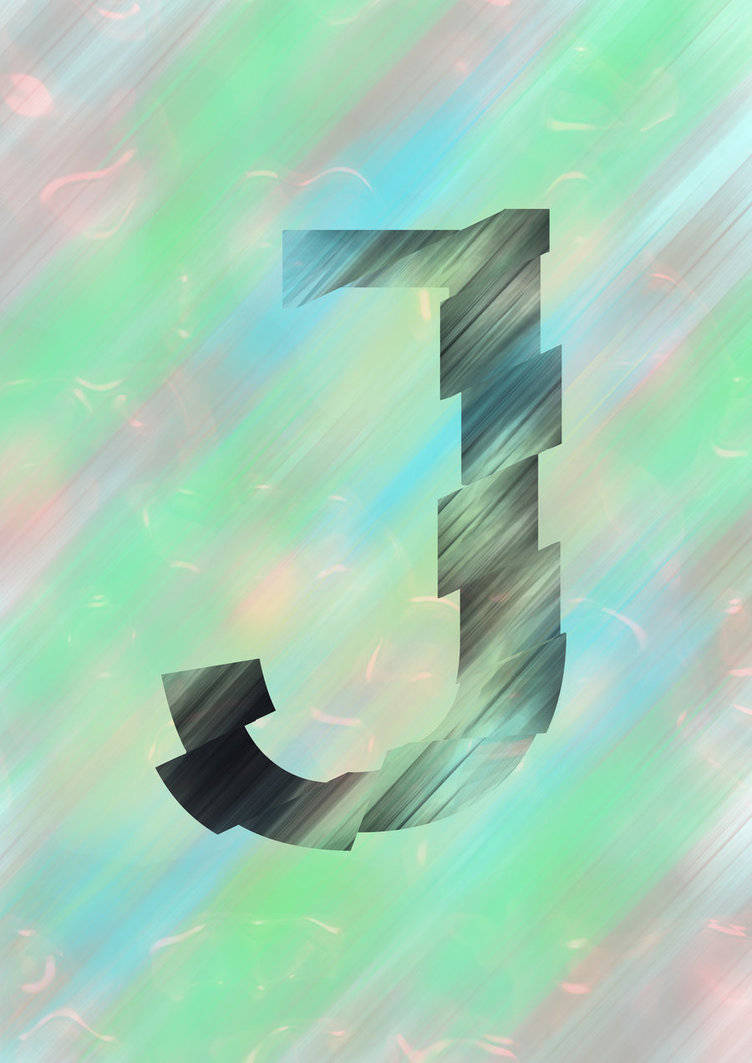 Watercolor Letter J, black letter J, vibrant abstract background, SD Phone Wallpaper