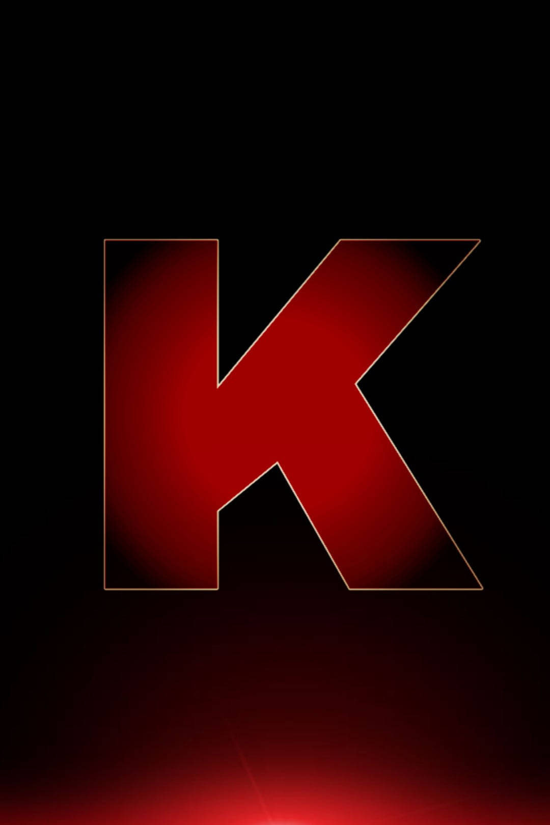 red letter K, black background, subtle gradient, HD Phone Wallpaper