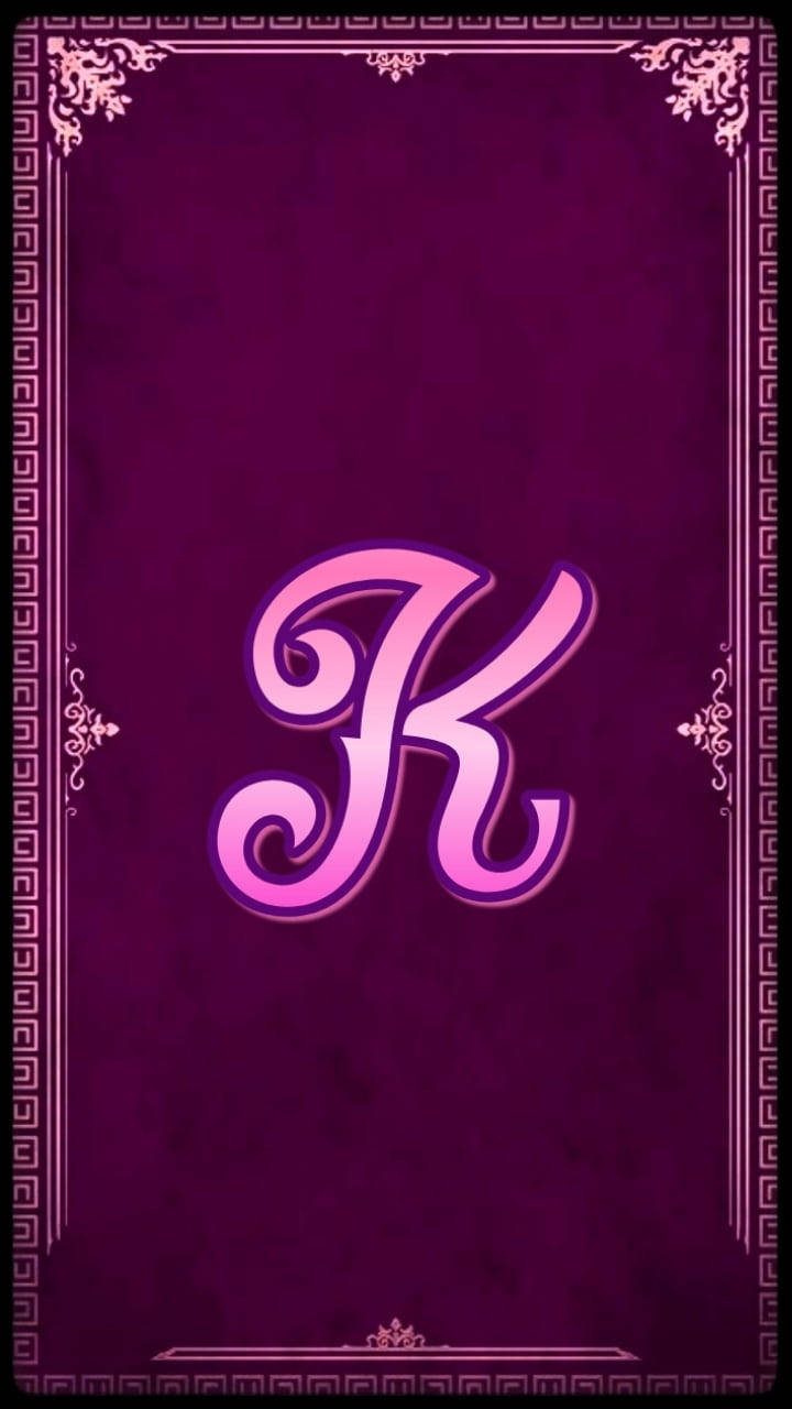 Dark Pink K Alphabet, pink letter K, gradient shading, HD Phone Wallpaper