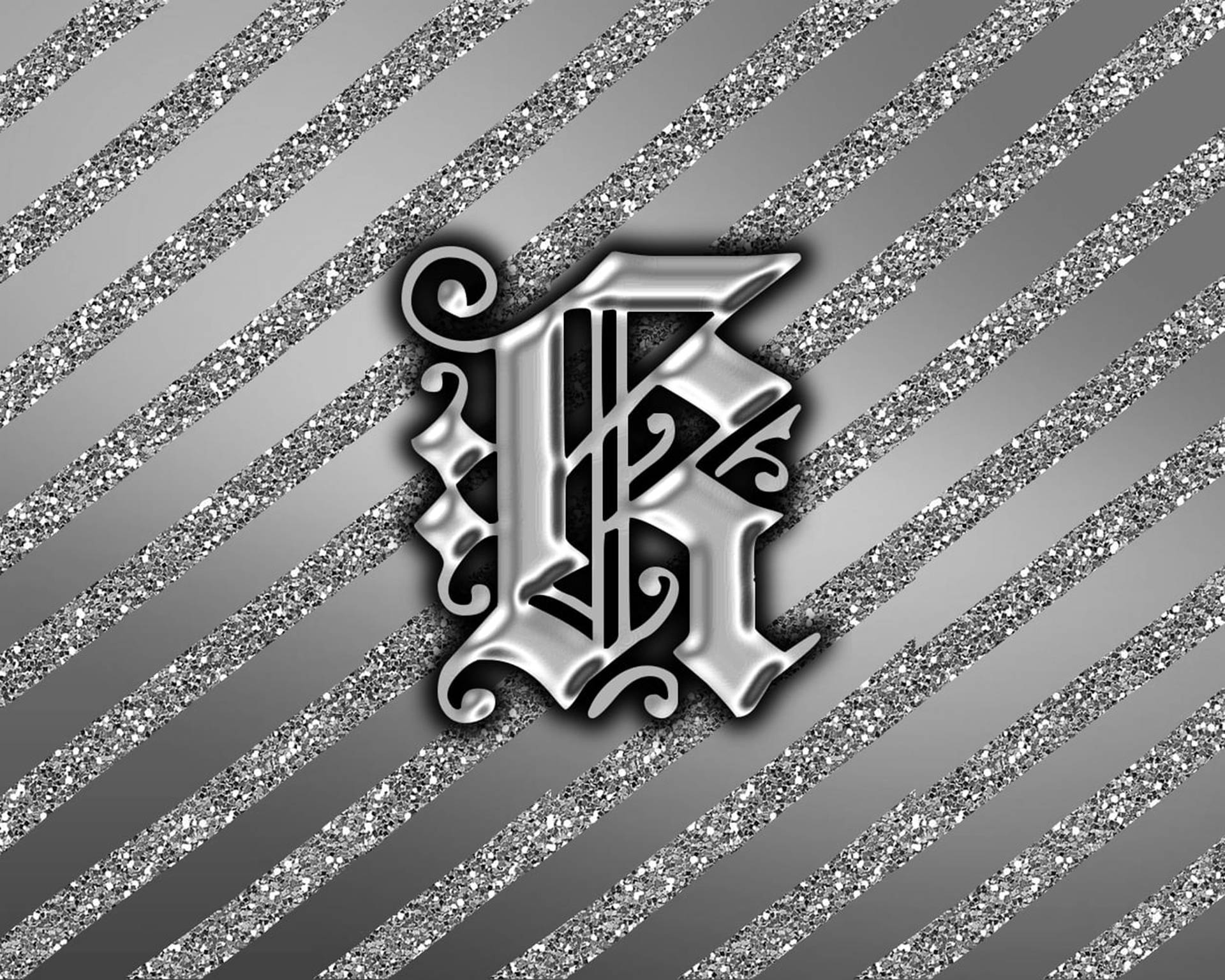 silver, letter K, glittery gray, Full HD Desktop Wallpaper