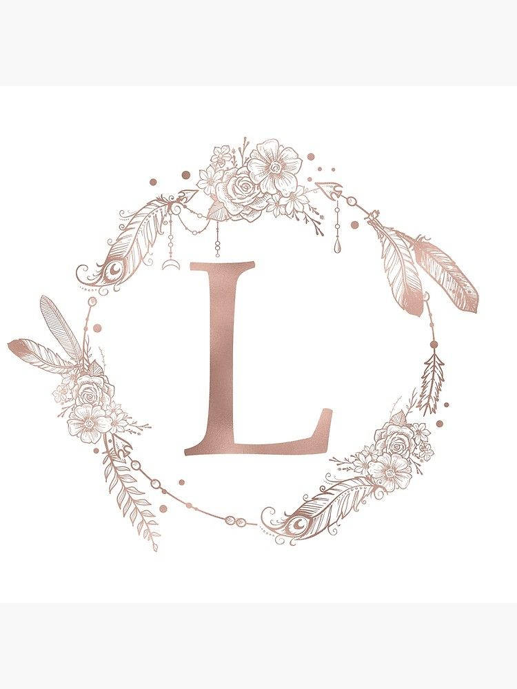 rose gold, floral wreath, feathers, SD Phone Wallpaper