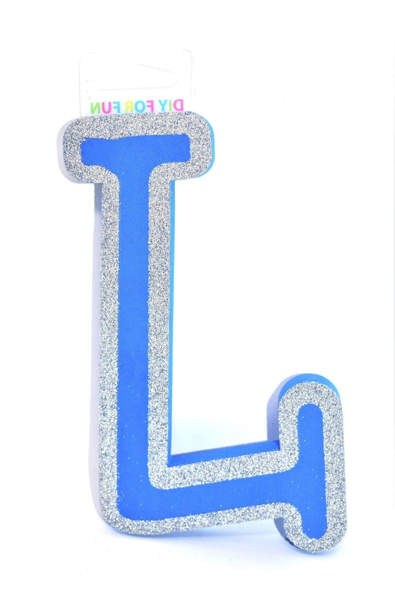 blue letter L, glitters, silver sparkly edges, Full HD Phone Wallpaper