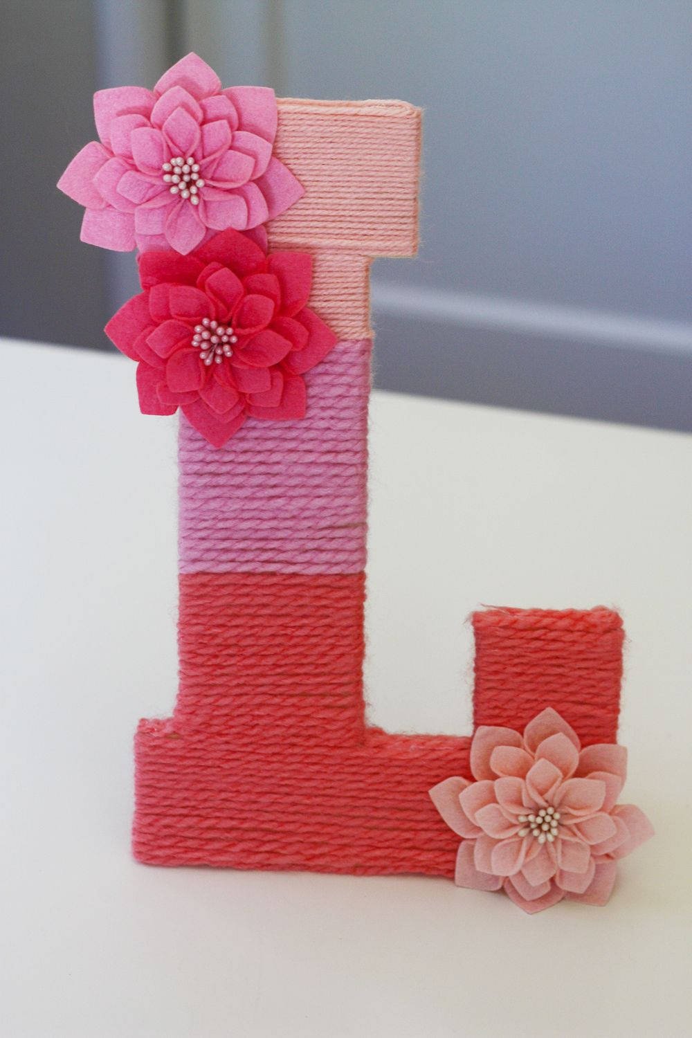 pastel pink, letter L, yarn, HD Phone Wallpaper