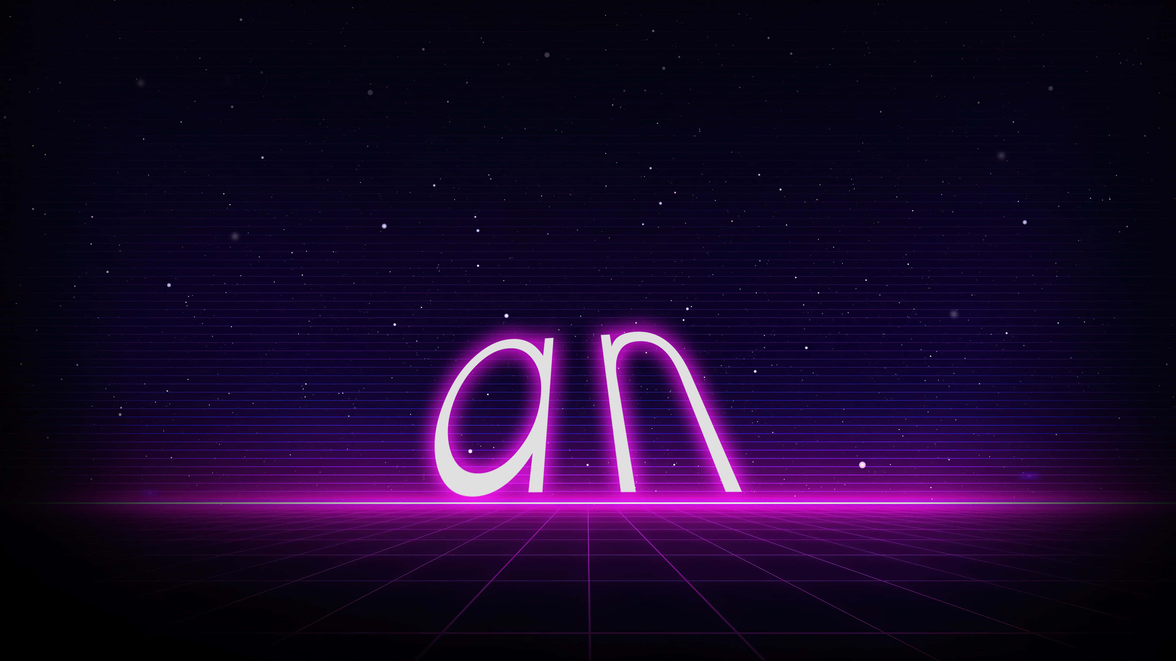 neon pink, purple grid, starry night sky, 4K Desktop Wallpaper