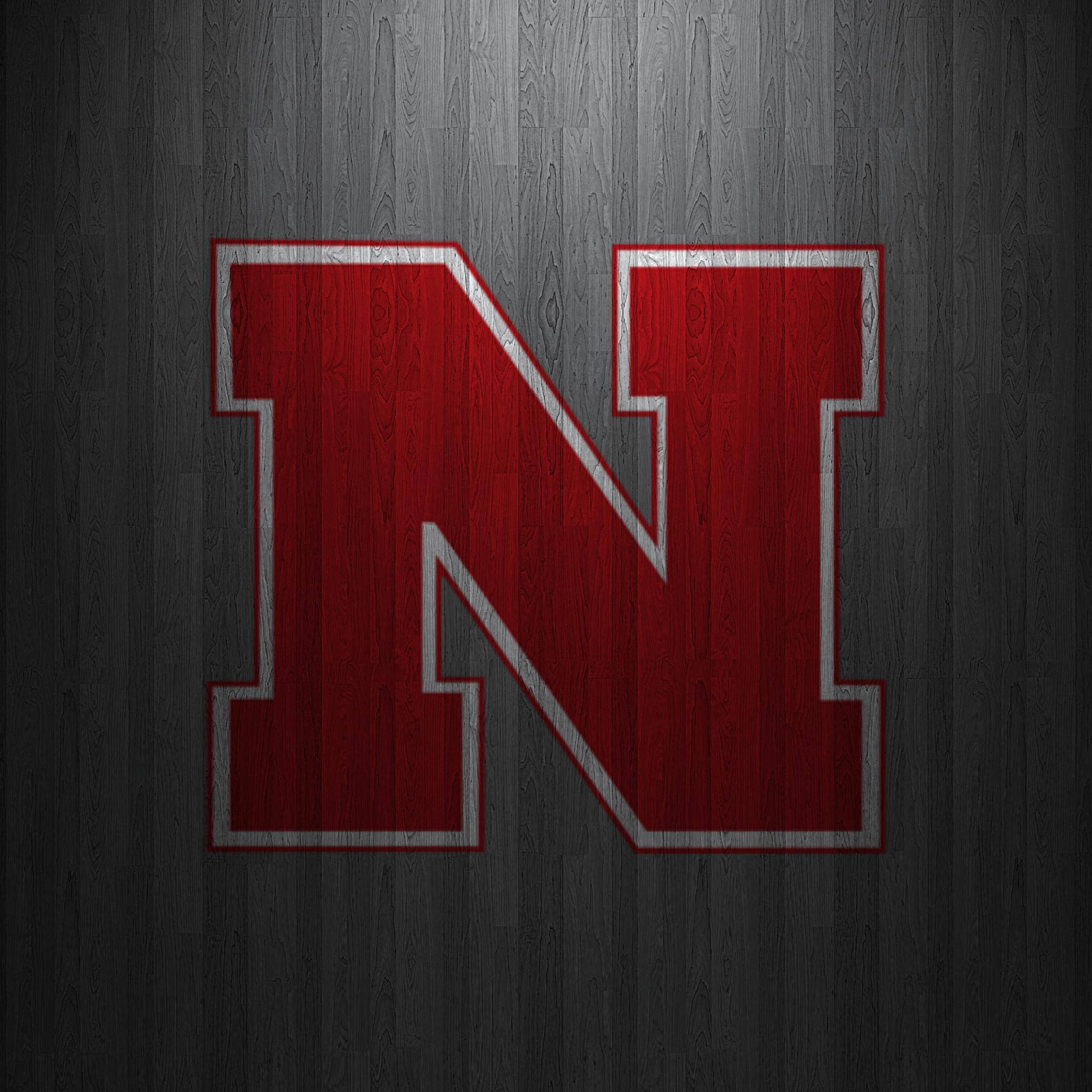 Letter N, red, white trim, Full HD Desktop Wallpaper