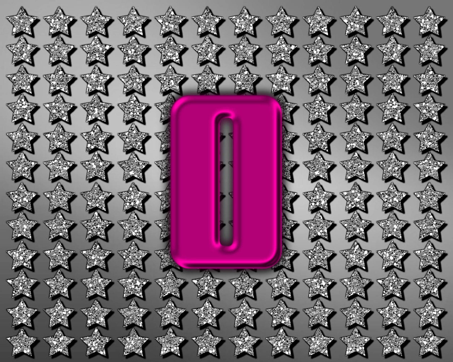 Letter O, magenta, vertical slot, Full HD Desktop Wallpaper