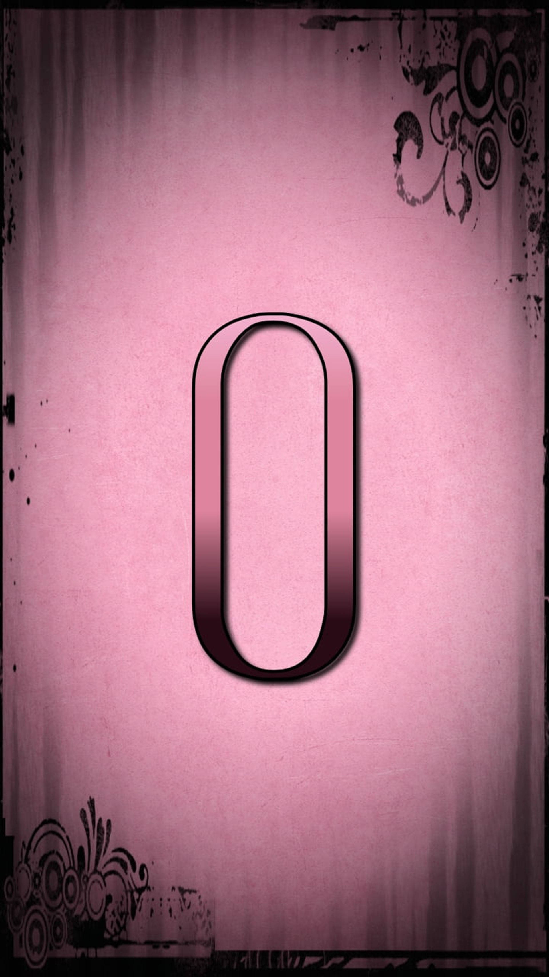 pink, black number zero, textured pink background, 2K Phone Wallpaper