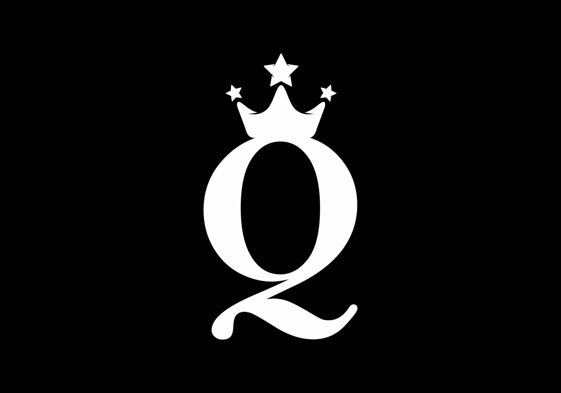 Letter Q, crown, three stars, Full HD Desktop Wallpaper