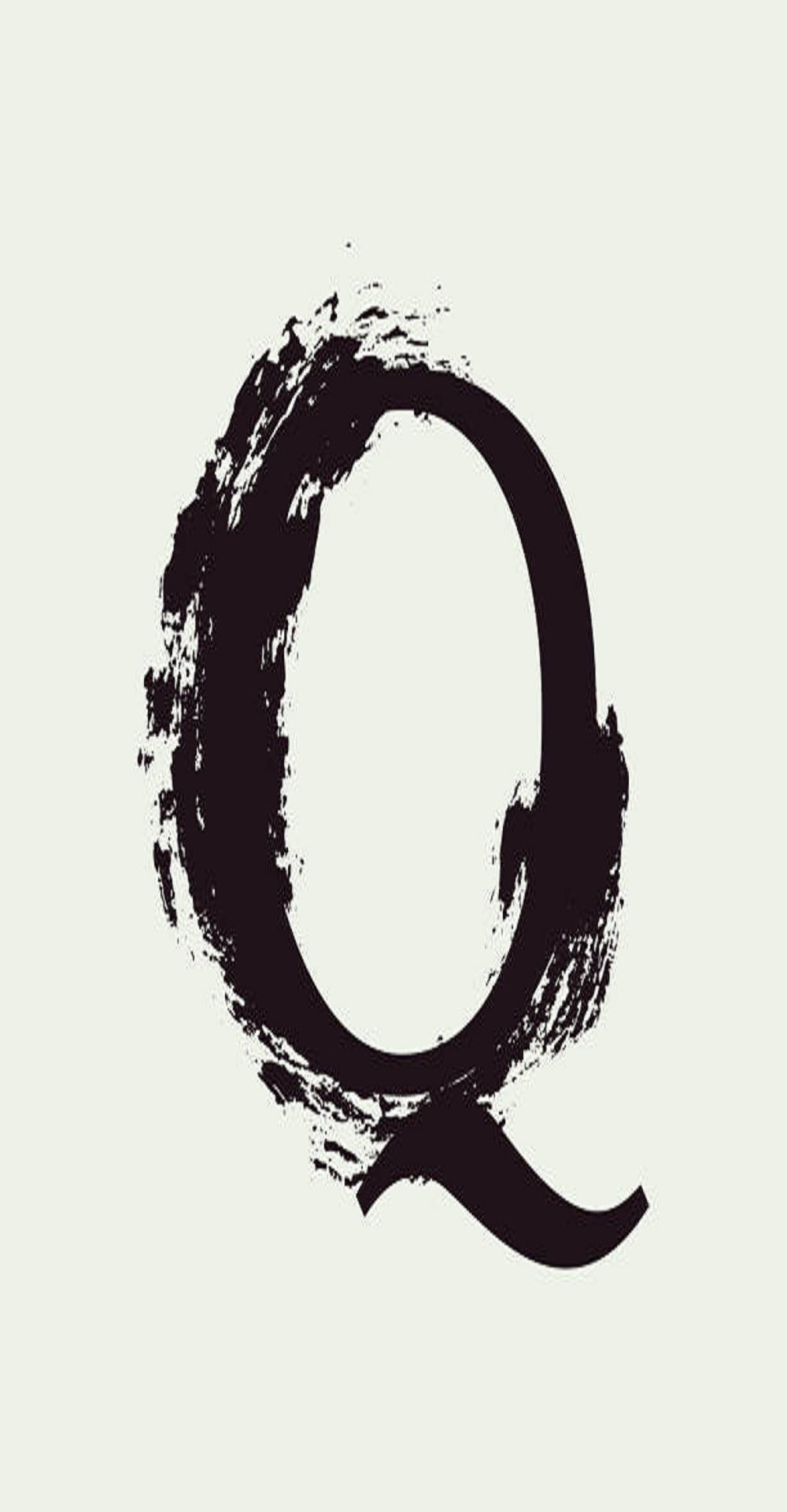 Letter Q, black, pale cream, Full HD Phone Wallpaper