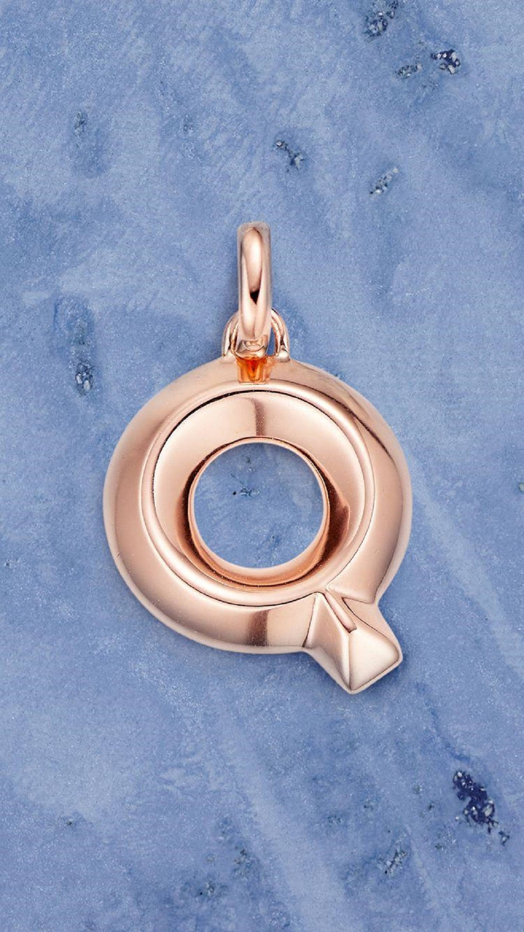 Letter Q, rose gold, polished curves, Full HD Phone Wallpaper