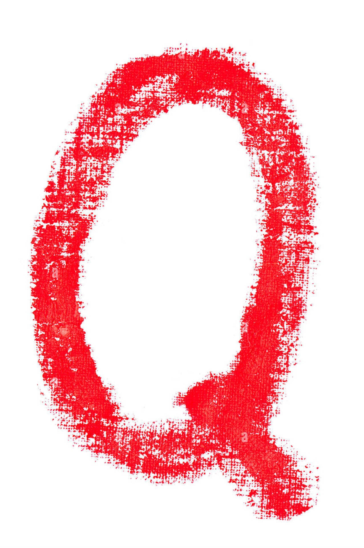 red paint, letter Q, textured, Full HD Phone Wallpaper