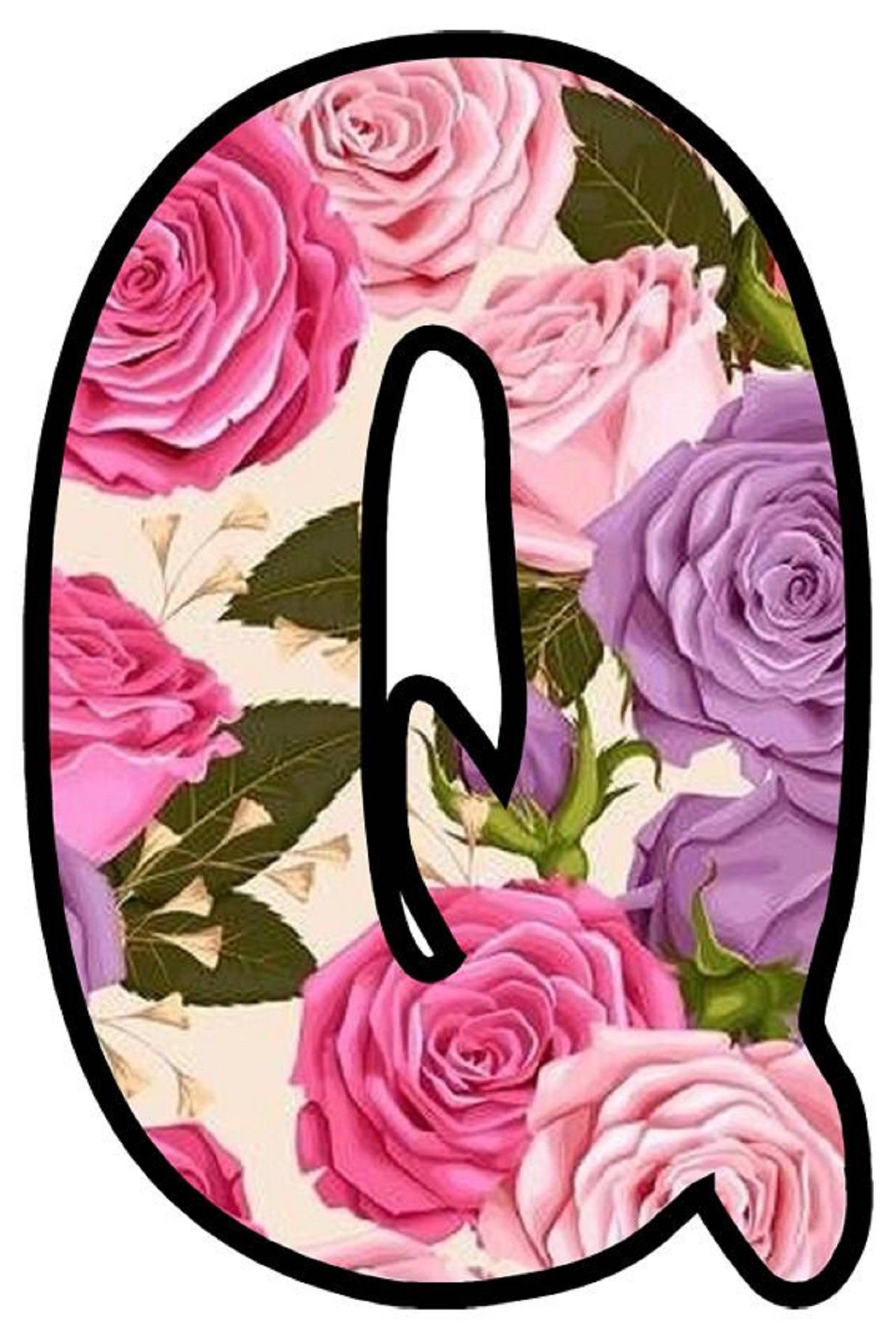 Letter Q, roses, pink, Full HD Phone Wallpaper