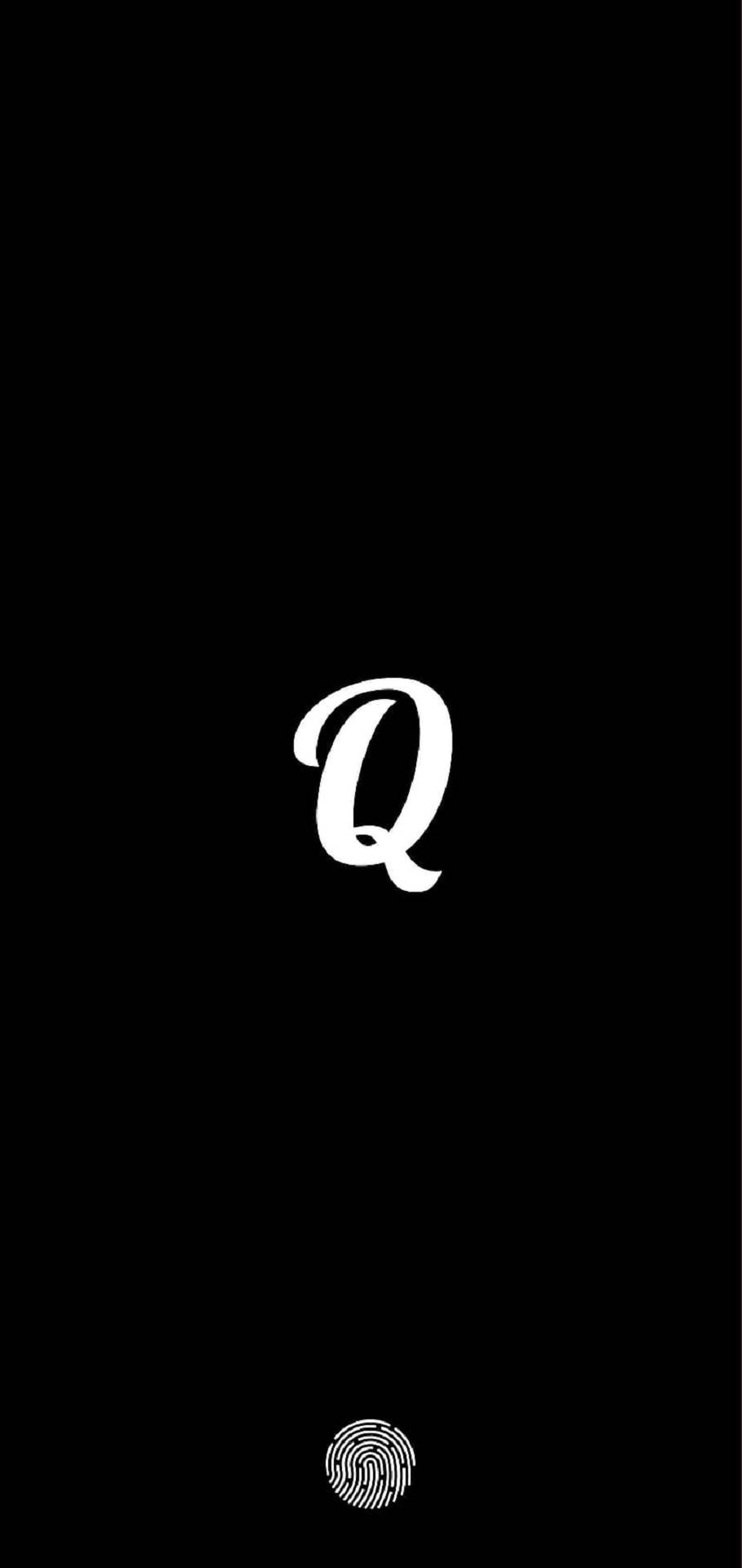 Letter Q, black, white cursive, Full HD Phone Wallpaper