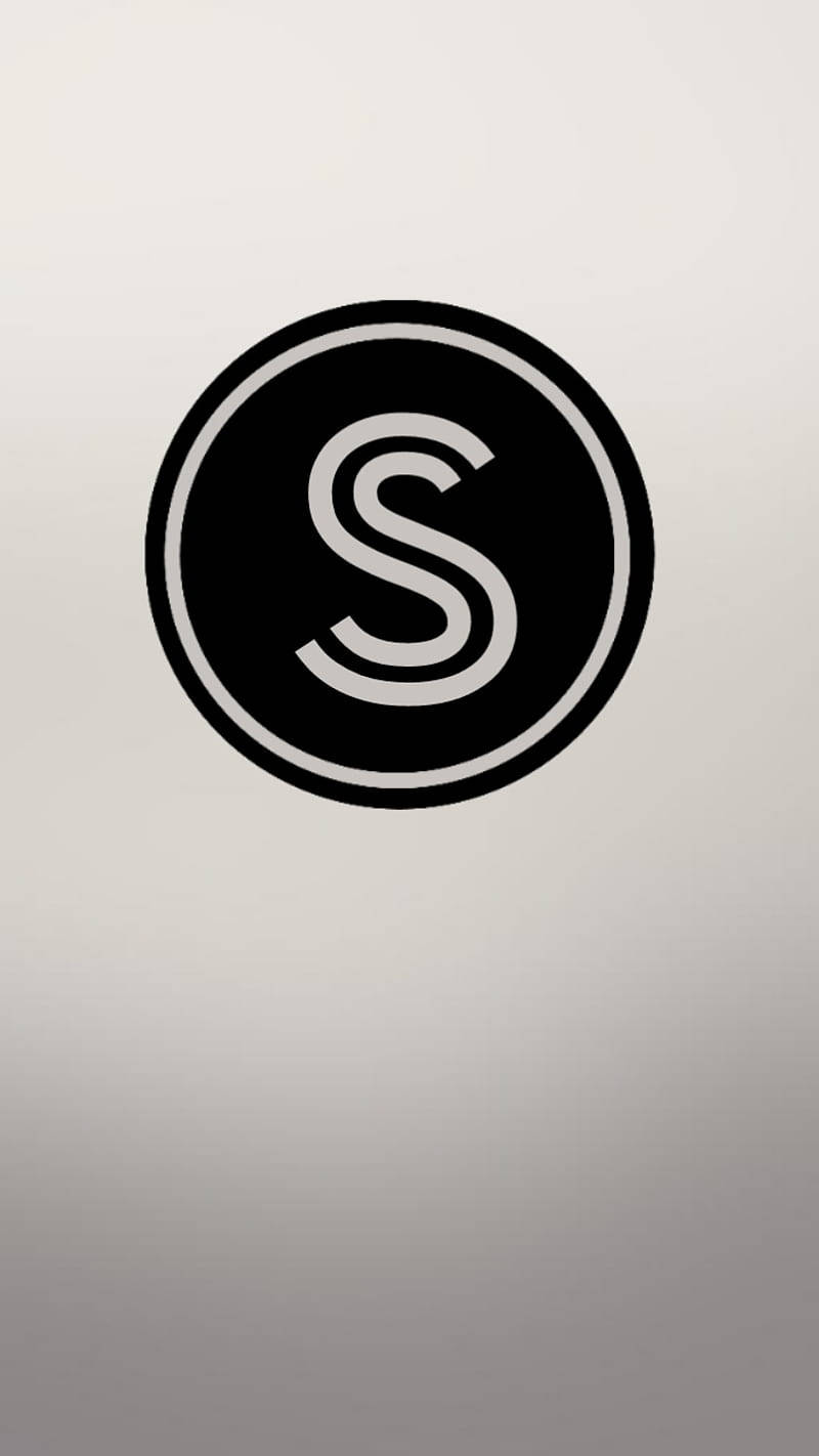 Embossed Double S, black circular logo, stylized S, HD Phone Wallpaper