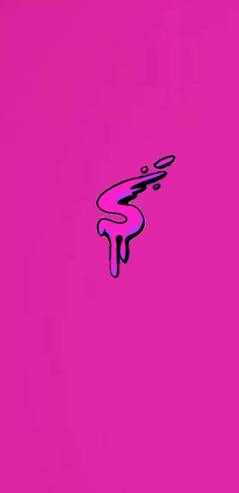 hot pink slushy s logo, gradient purple and pink, solid magenta background, HD Phone Wallpaper